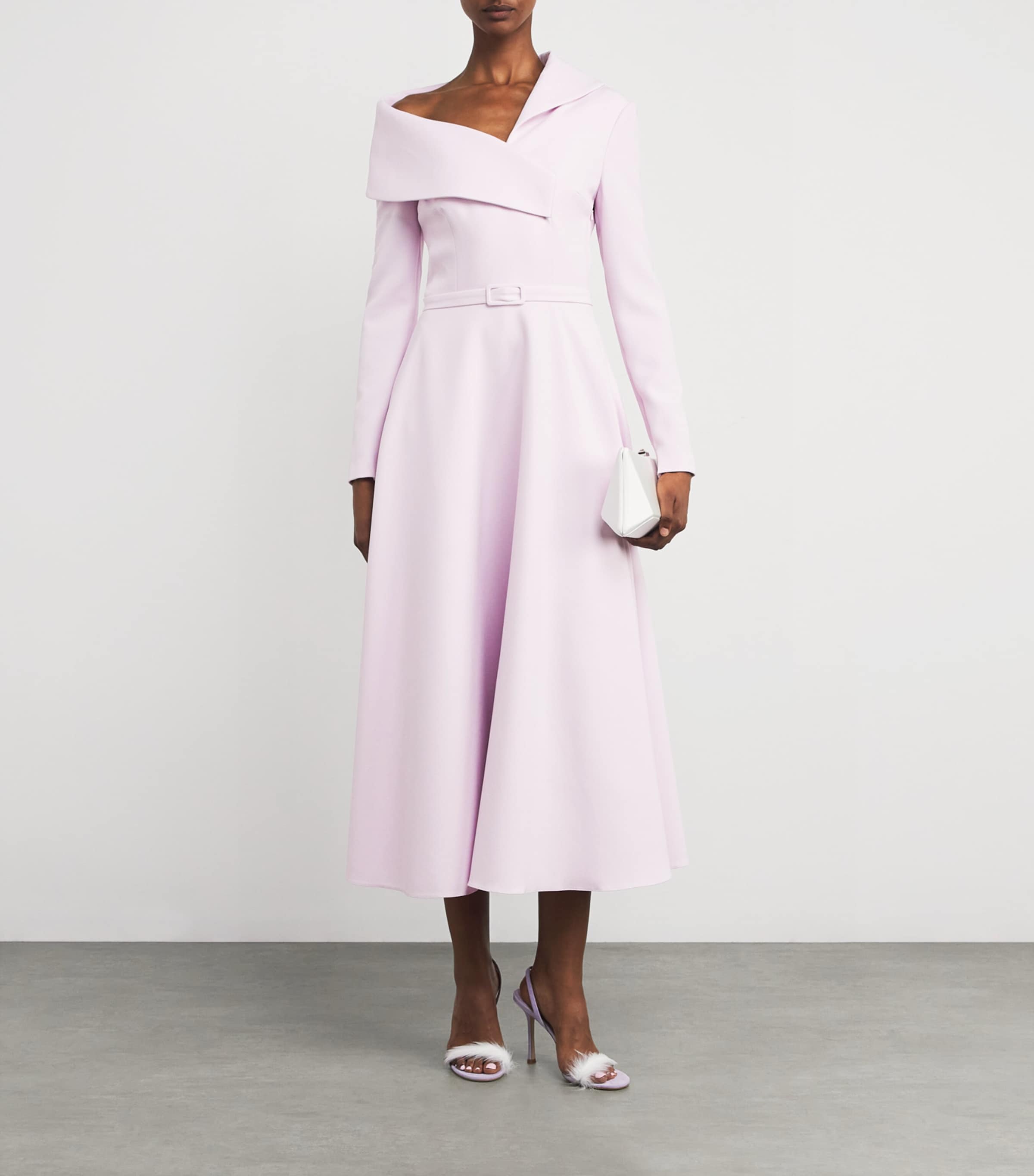 strapless open back dress Celestia Pale Pink Long Dress – Maison Safiyaa USA