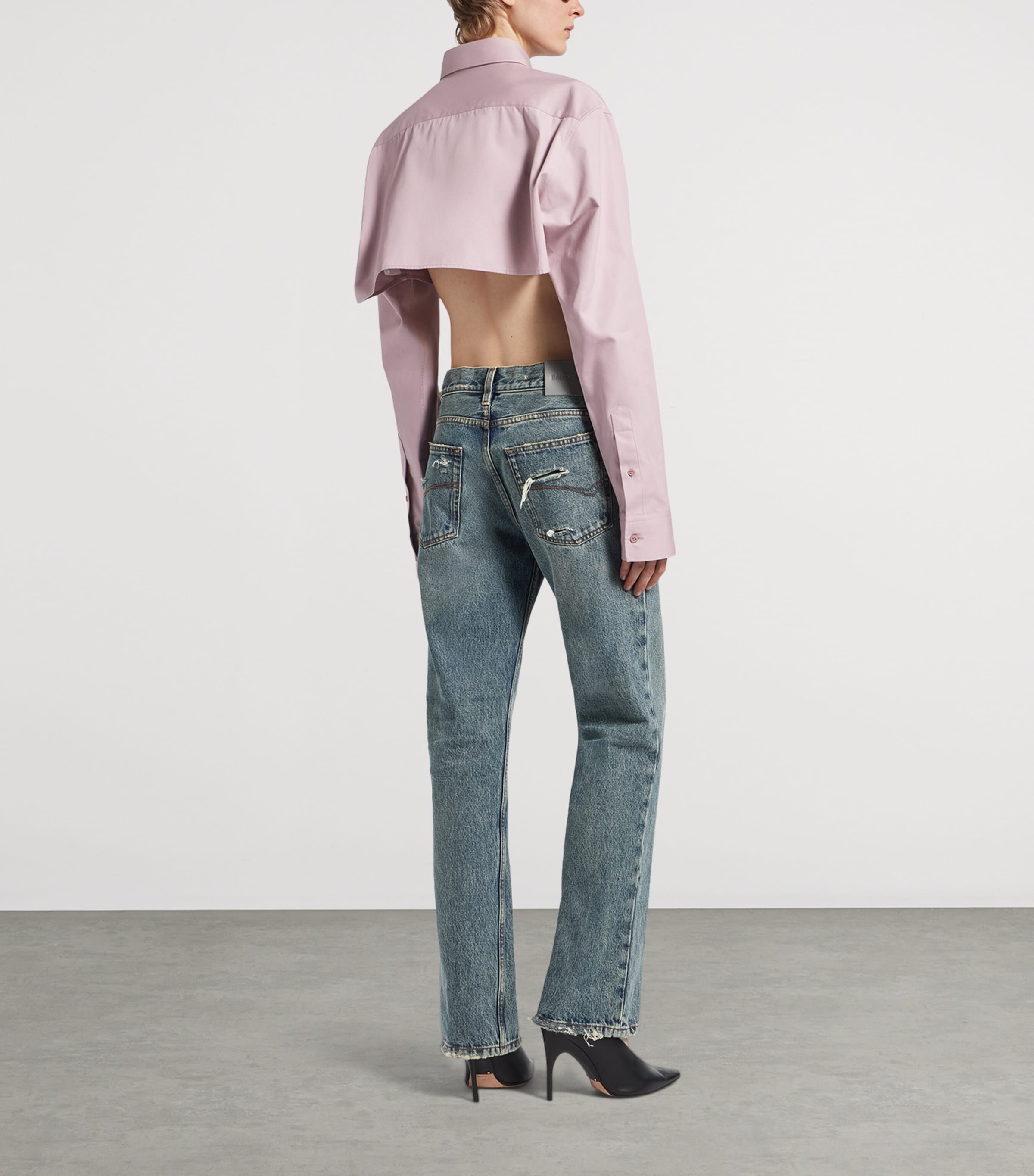 Balenciaga Womens Straight-Leg Mid-Rise Jeans Image 3