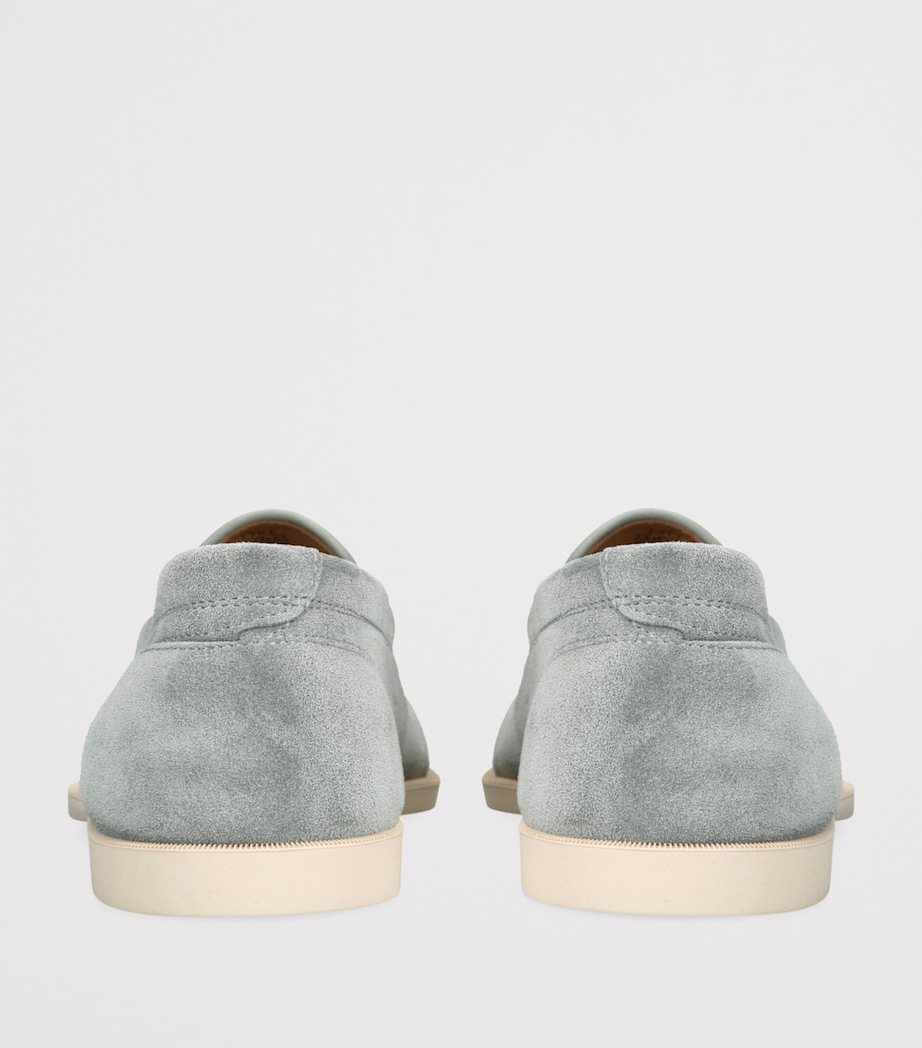 Suede Pace Loafers PALE BLUE Image 2