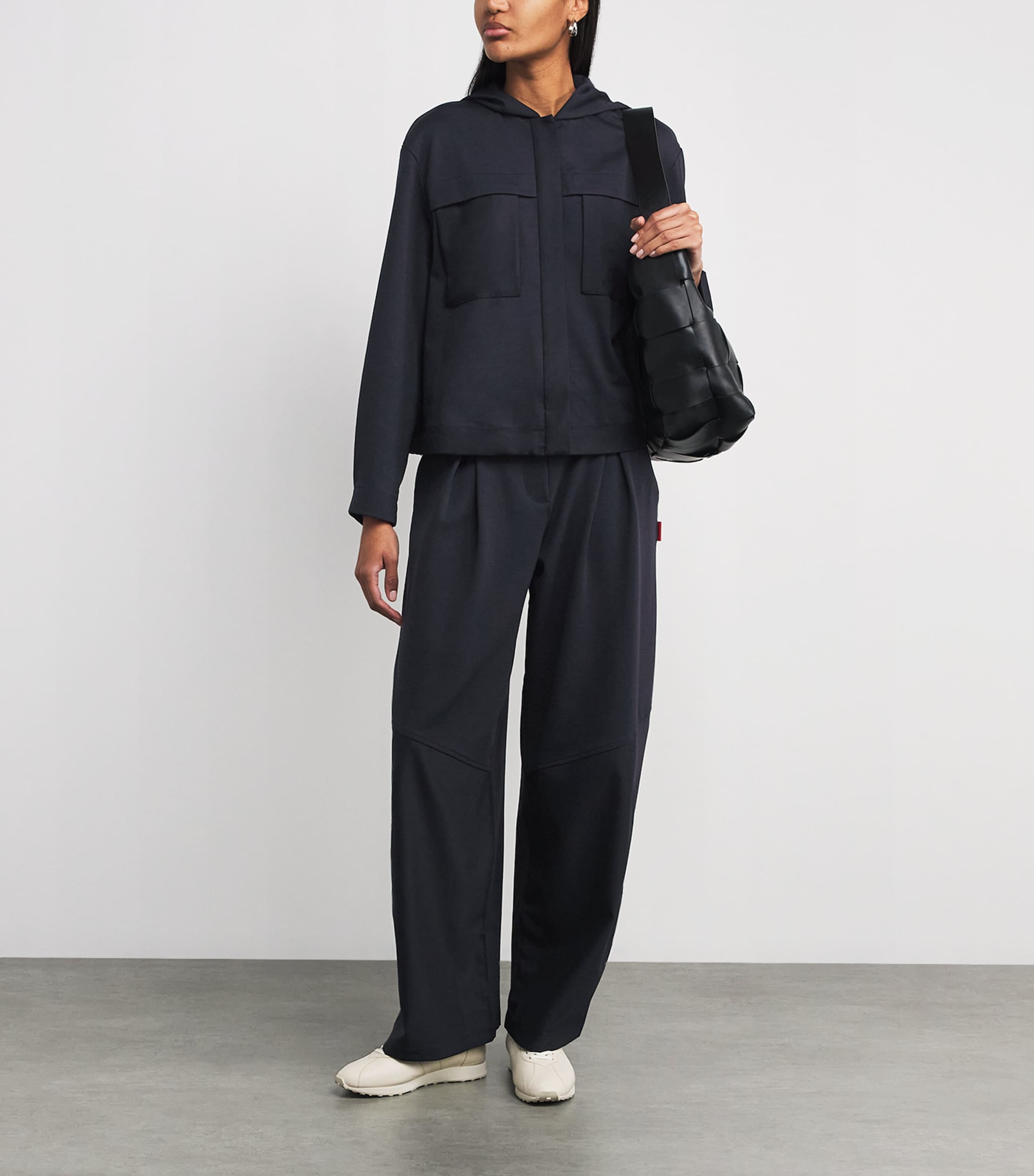 Stretch-Jersey Hooded Jacket NAVY Image 2