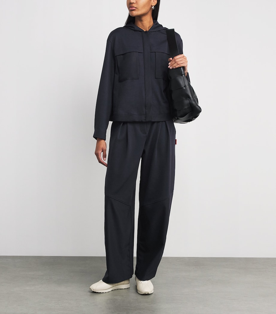 Stretch-Jersey Hooded Jacket NAVY Image 2