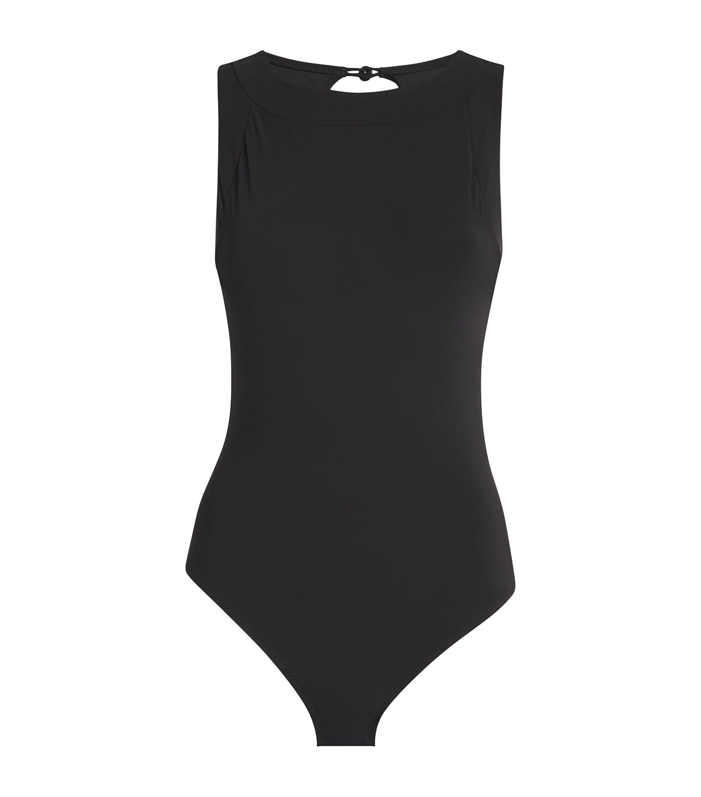 Shop Shan High-neck Swimsuit In Black