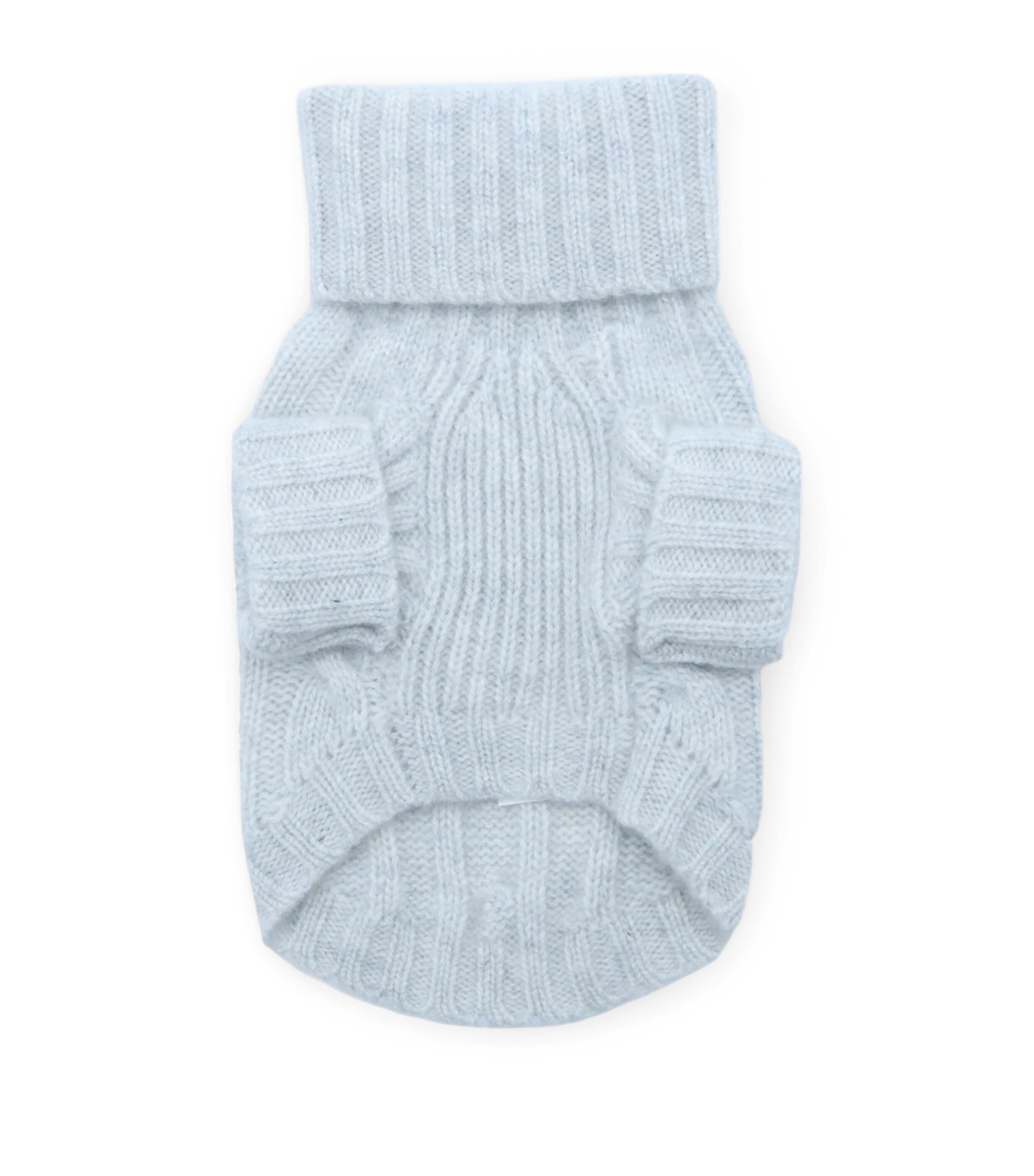Cashmere Cable-Knit Dog Sweater (L) LIGHT GREY HEATHER Image 2