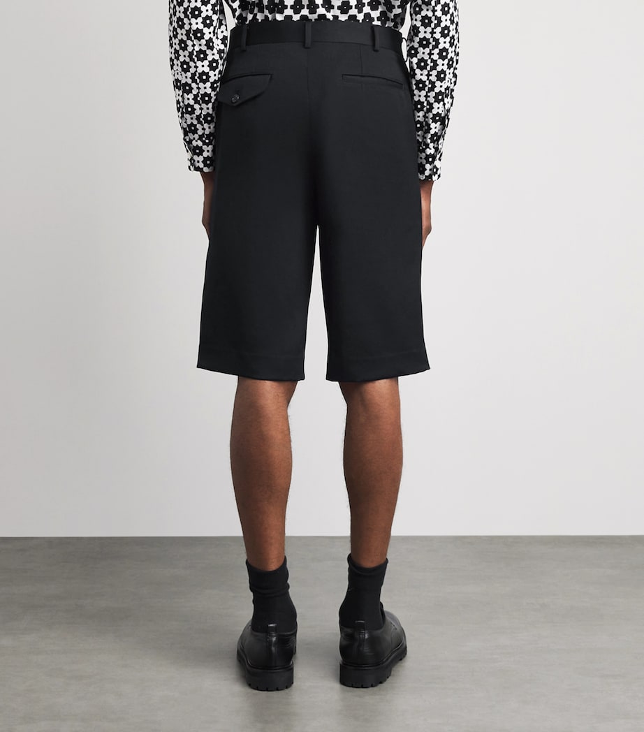 Comme Des Garçons Homme Plus Mens Wool Zip-Up Chino Shorts Black Image 5