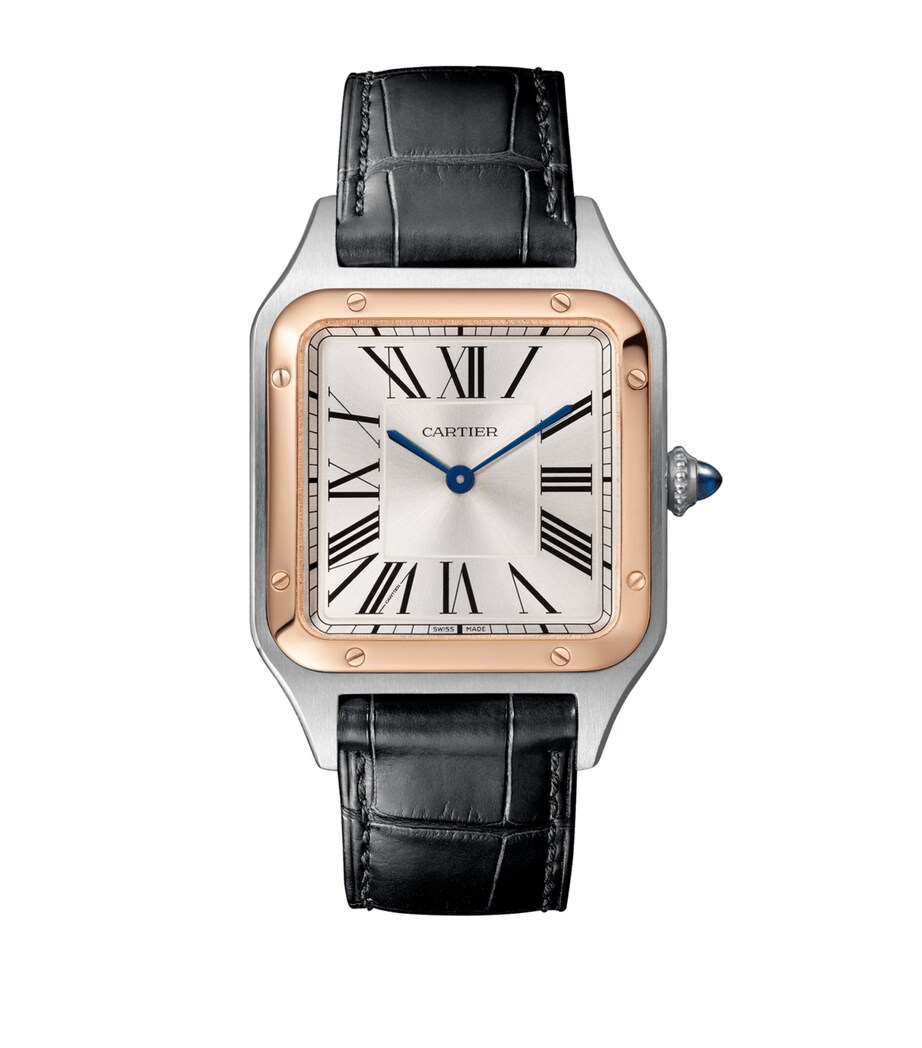 Cartier Steel and Rose Gold Santos-Dumont Watch Harrods UK