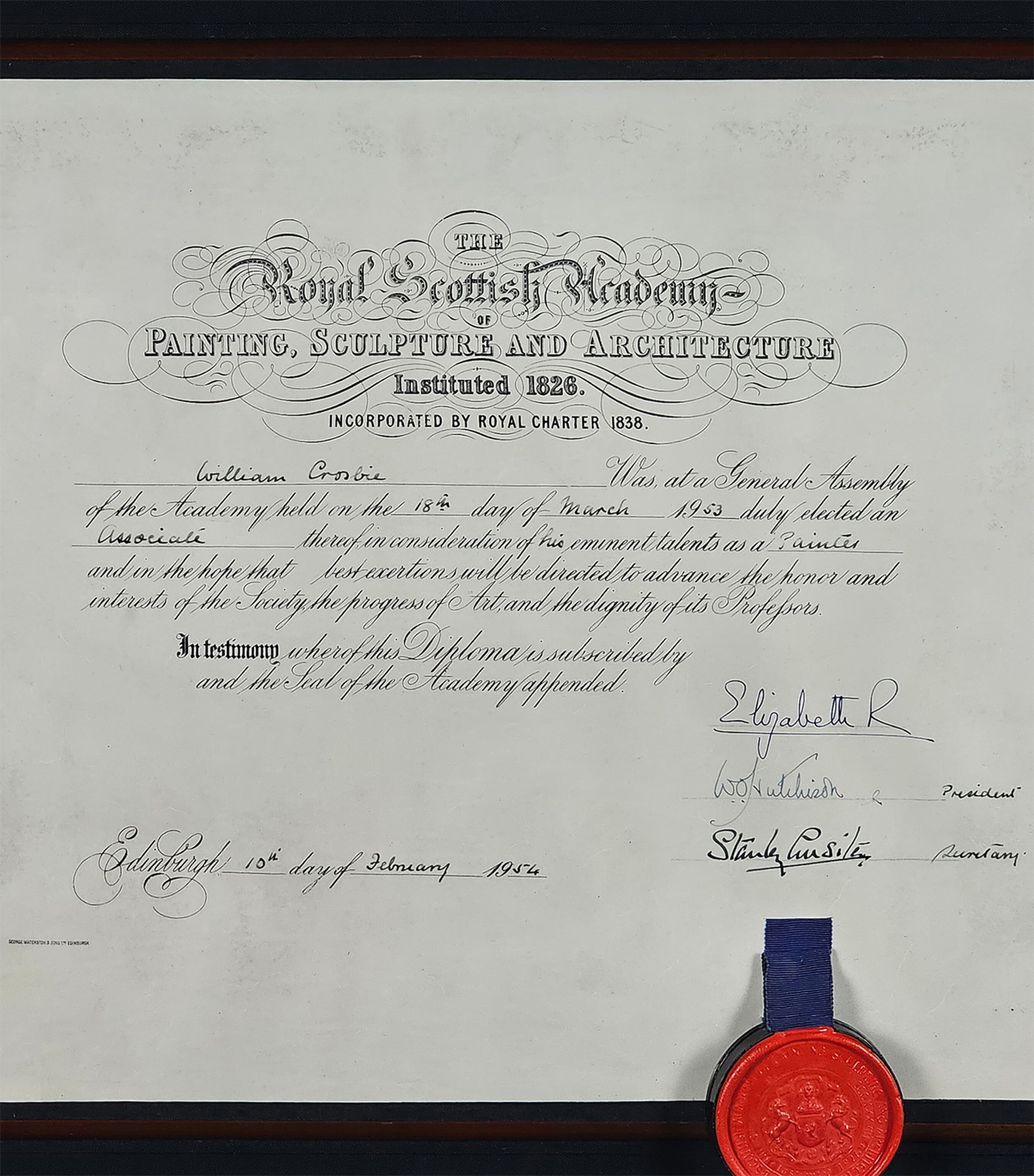 Queen Elizabeth II Signed 1954 Document Framed Display MULTI Image 2