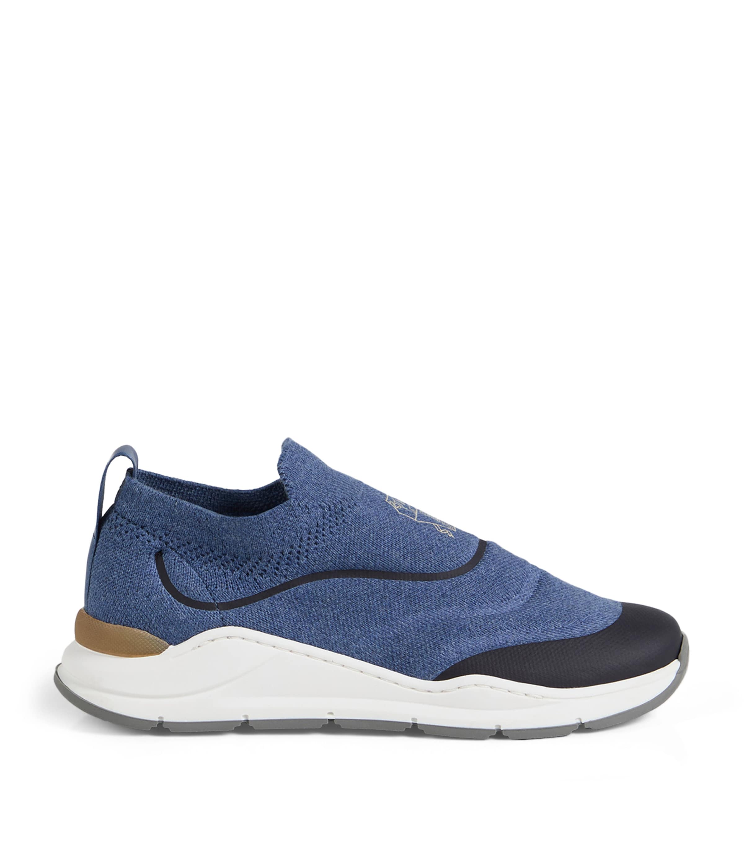 Brunello Cucinelli Kids Cotton Low-Top Sneakers Image 1