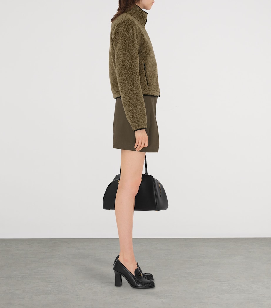 Fleece Cropped EKD Slim Jacket MIRE MELANGE Image 5