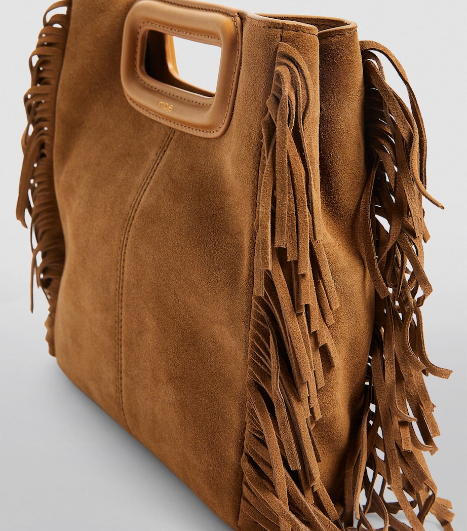 Suede M Top-Handle Bag CAMEL Image 16