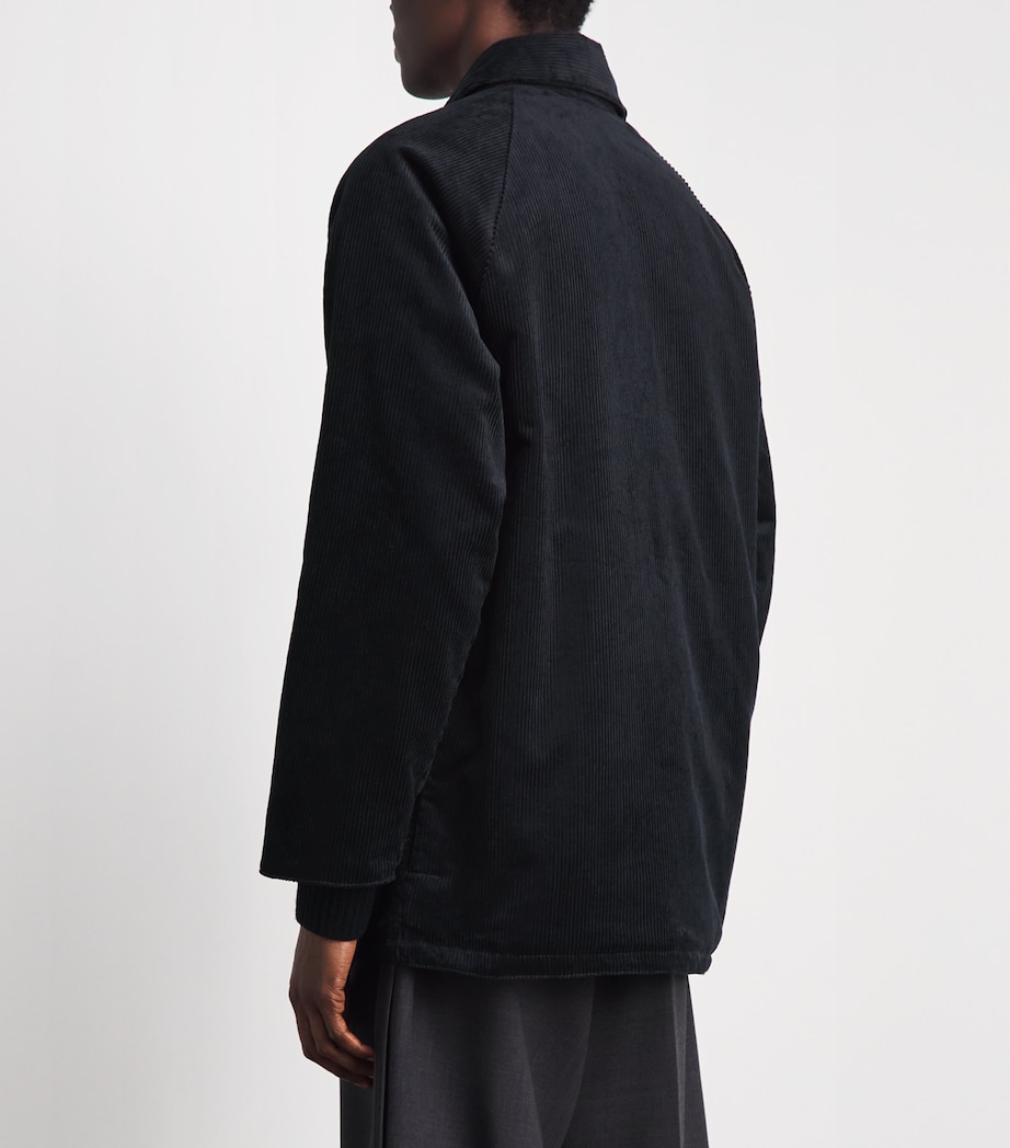 Barbour Mens x Paul Smith Corduroy Beaufort Casual Jacket Dk Navy Image 5