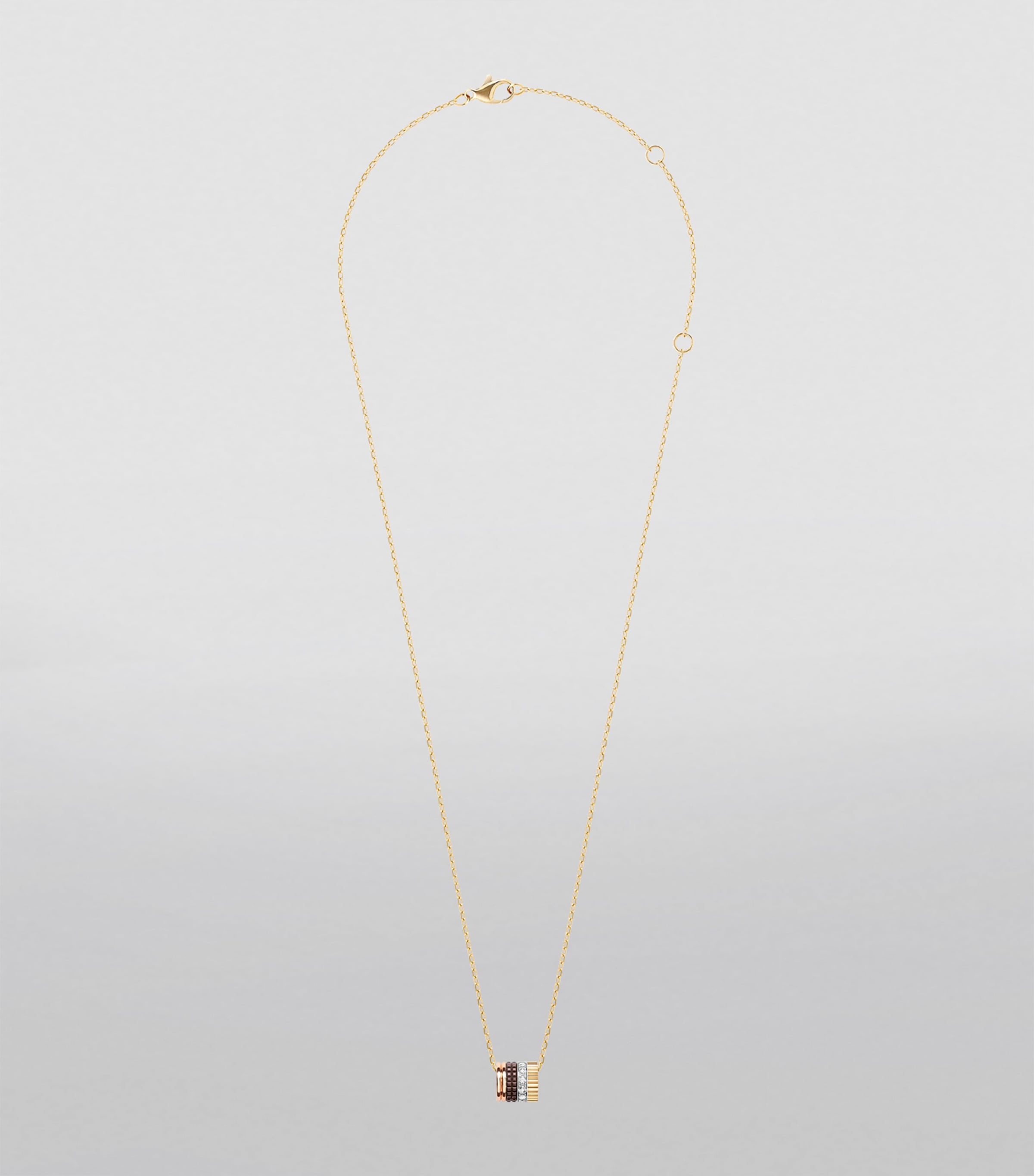 Mixed Gold and Diamond Quatre Classique Pendant Necklace YELLOW GOLD Image 2
