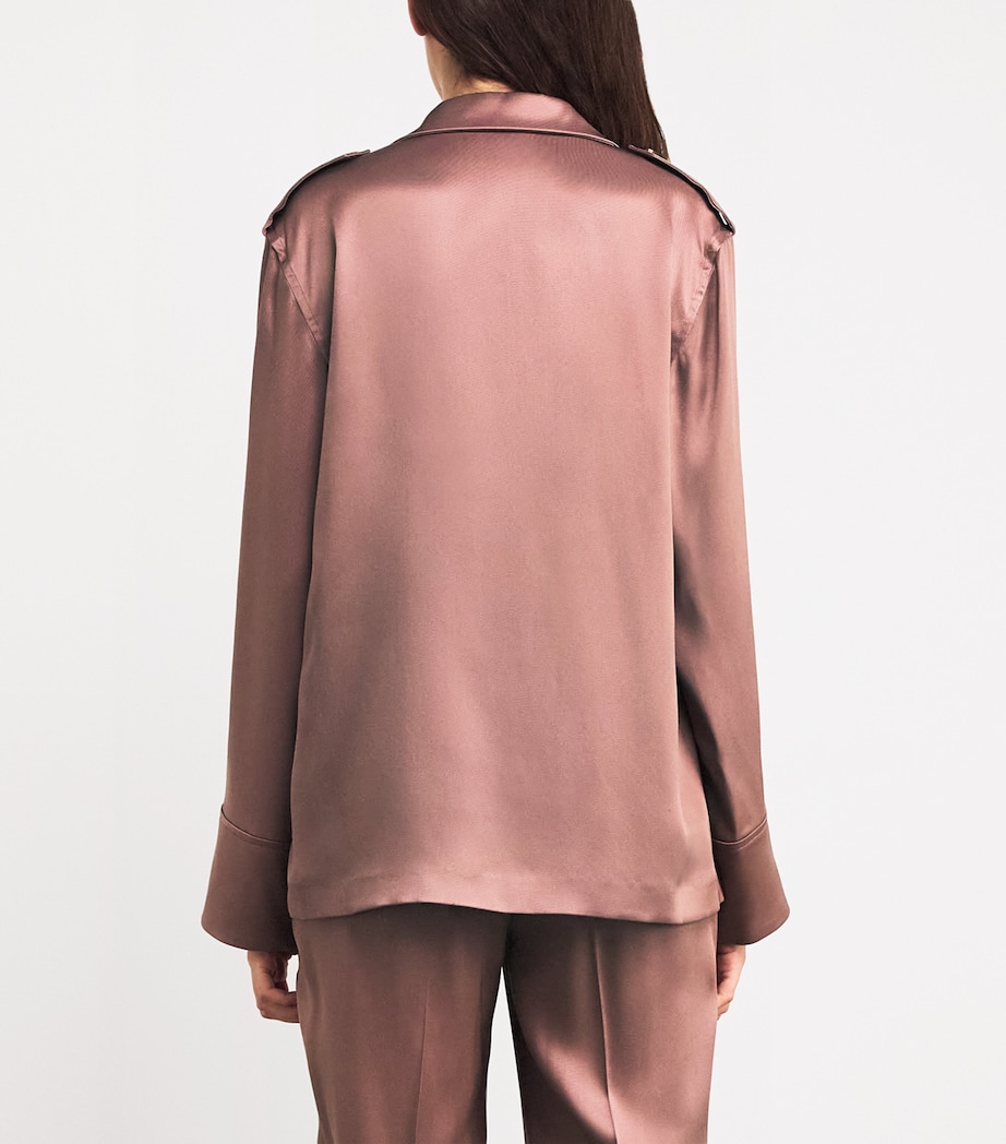 Silk Double-Breasted Blazer MUV165 MAUVE Image 4