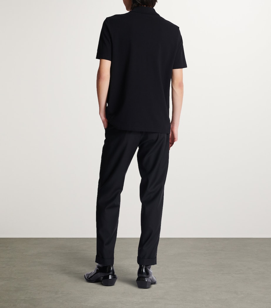 Embroidered Logo Polo Shirt EAB NOIR/BLANC Image 7