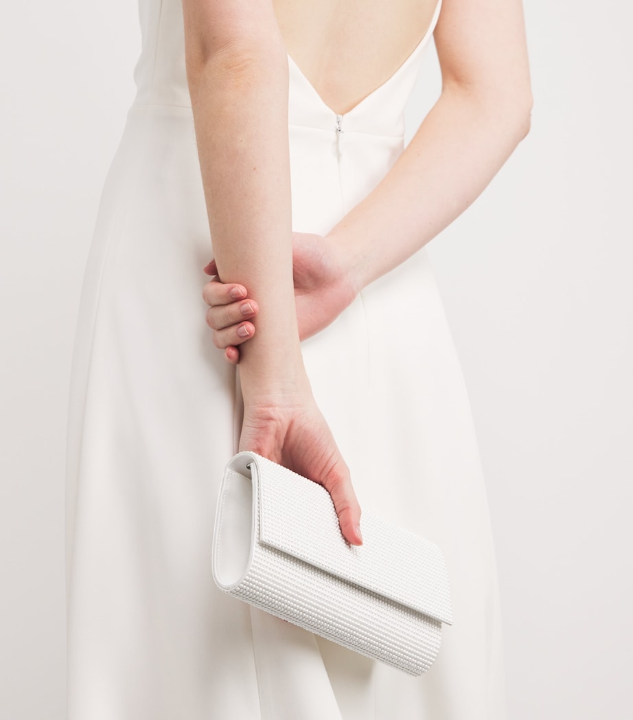 Satin Pearlised Perry Clutch Bag SPEAR Image 2