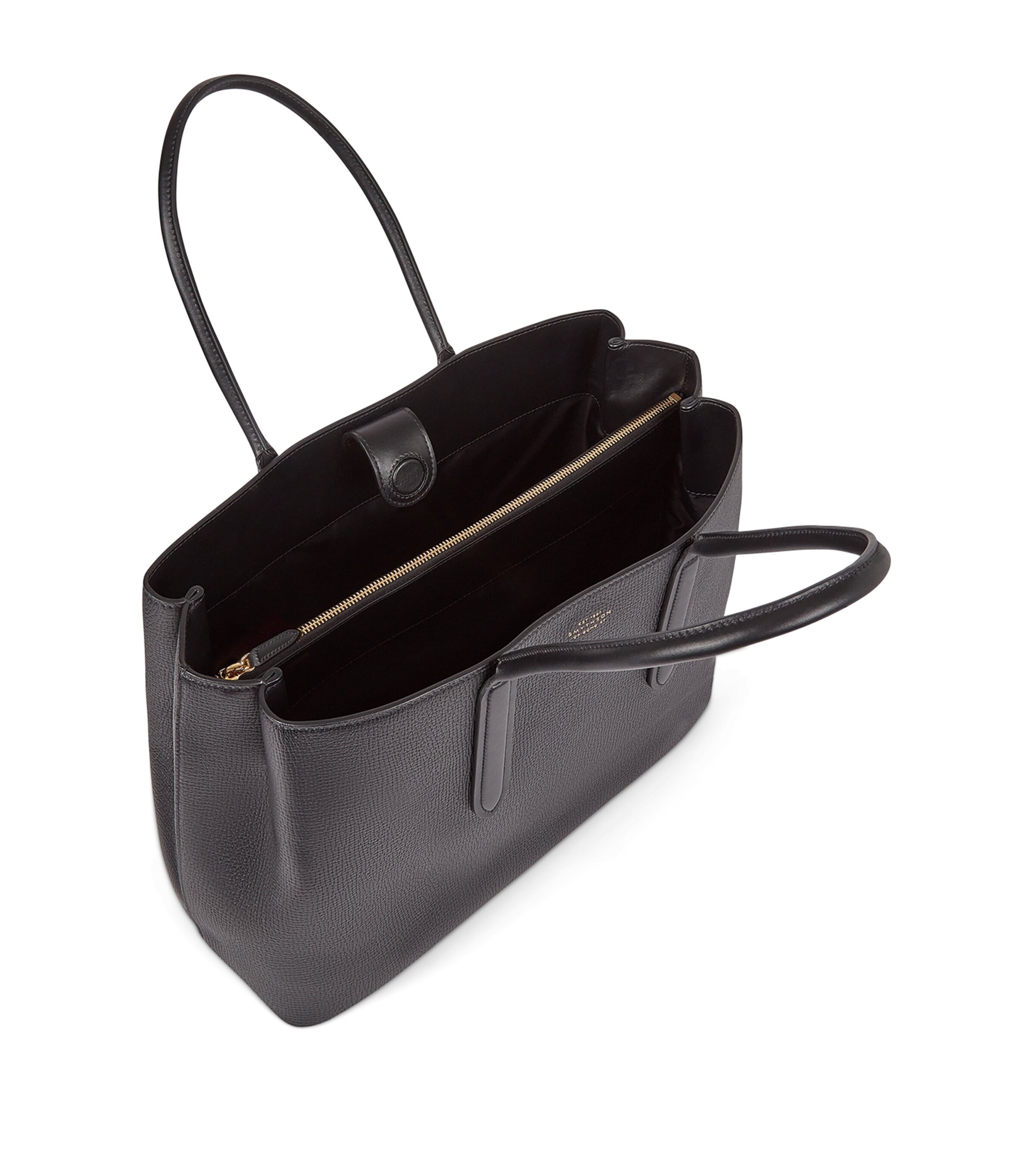 Ludlow Leather Zip Day Tote Bag BLACK Image 3