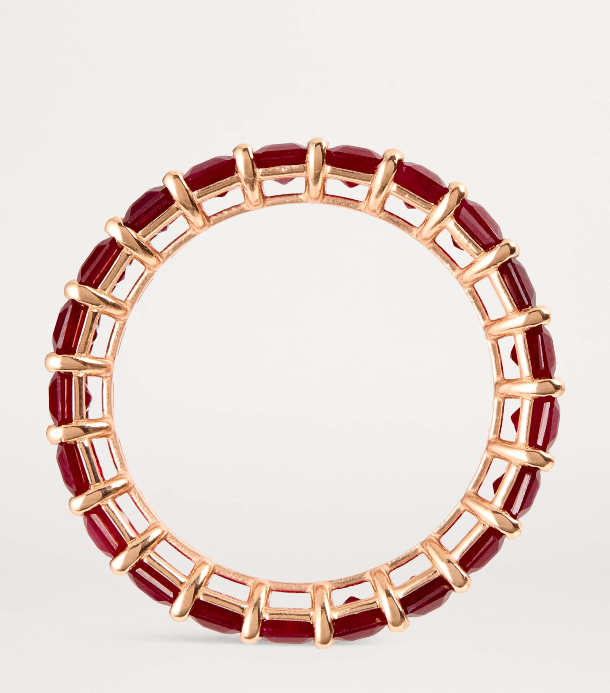 Rose Gold and Ruby Eternity Ring ROSE GOLD Image 3