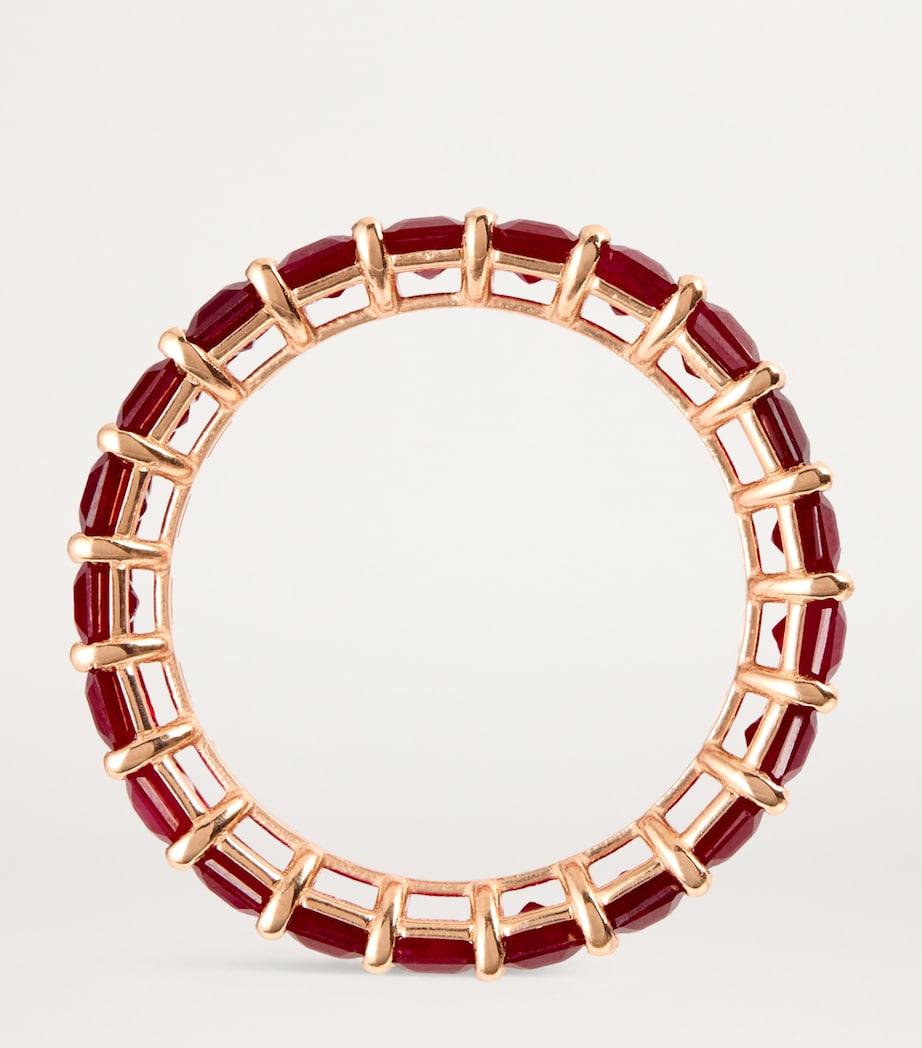 Rose Gold and Ruby Eternity Ring ROSE GOLD Image 3