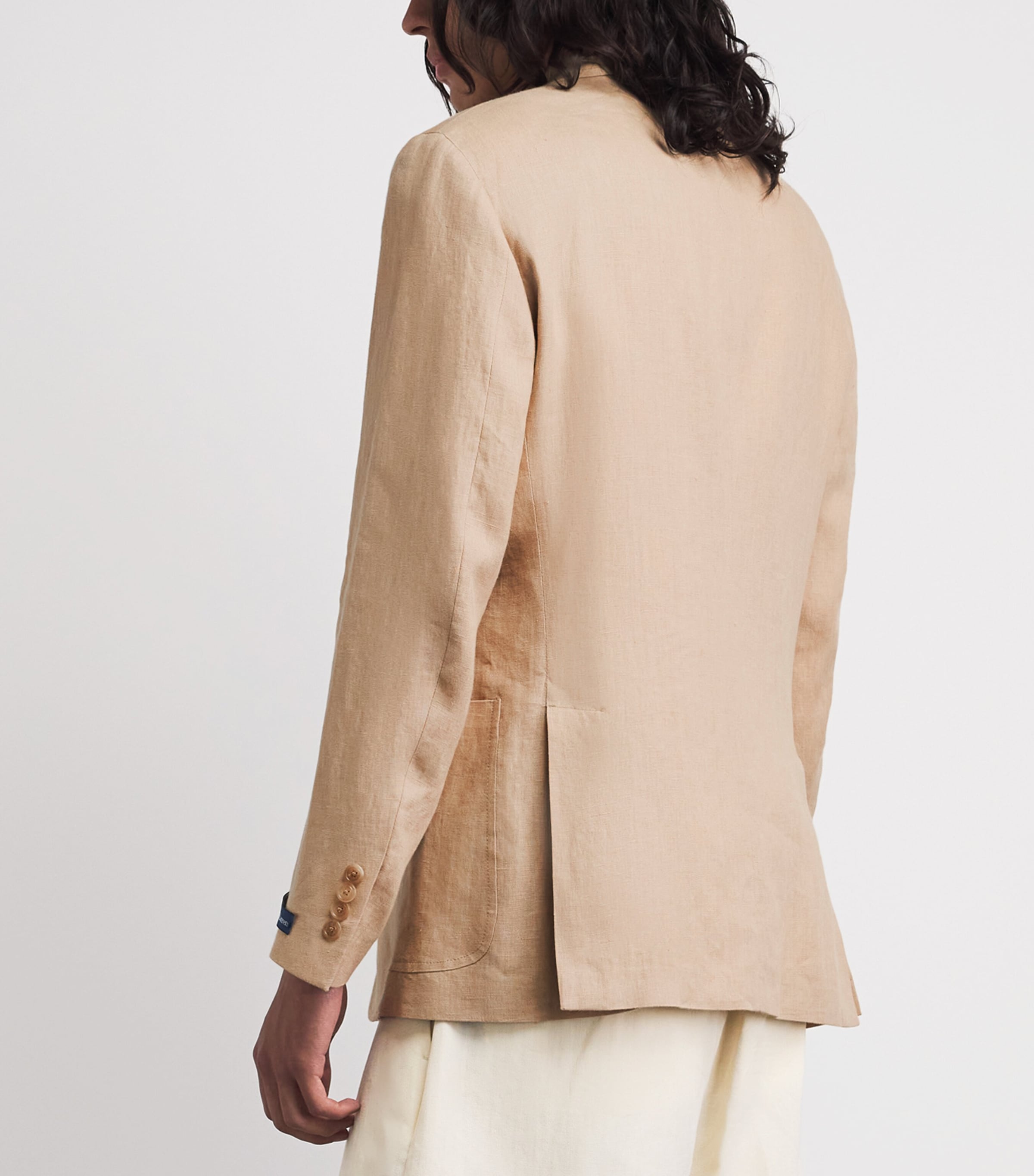 Polo Ralph Lauren Mens Linen Tailored Blazer Dune Tan Image 5