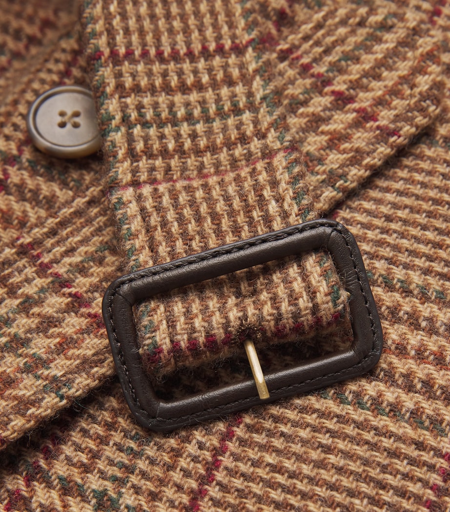 Wool Check Car Coat 1739 BRWN/TN GLN CHK Image 5