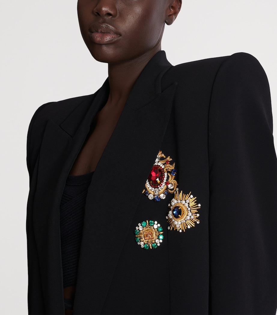 Cropped Embellished Jacket EAD NOIR/OR Image 7