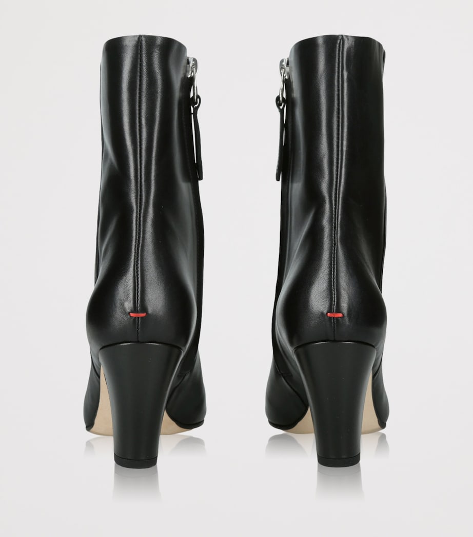 aeyde Leather Maris Ankle Boots 75 Black Image 4