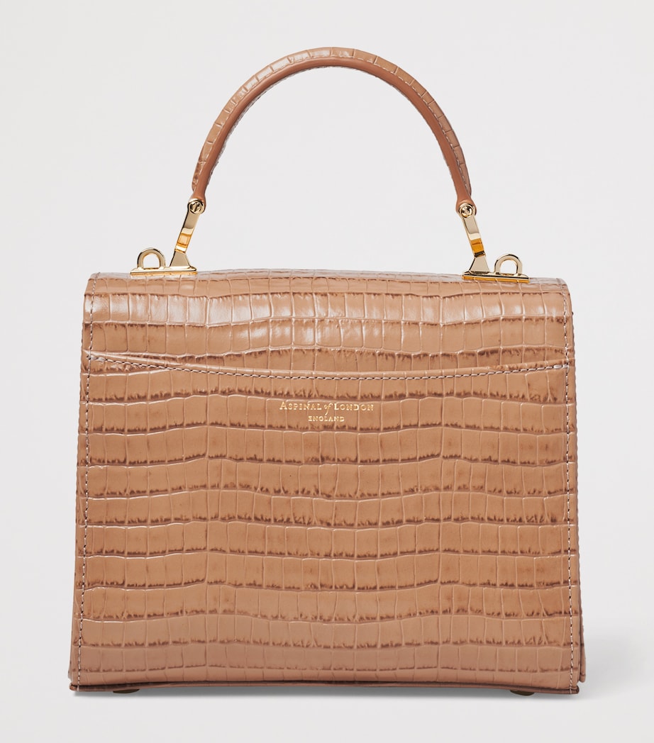 Aspinal Of London Midi Leather Mayfair Top-Handle Bag Caramel Image 3