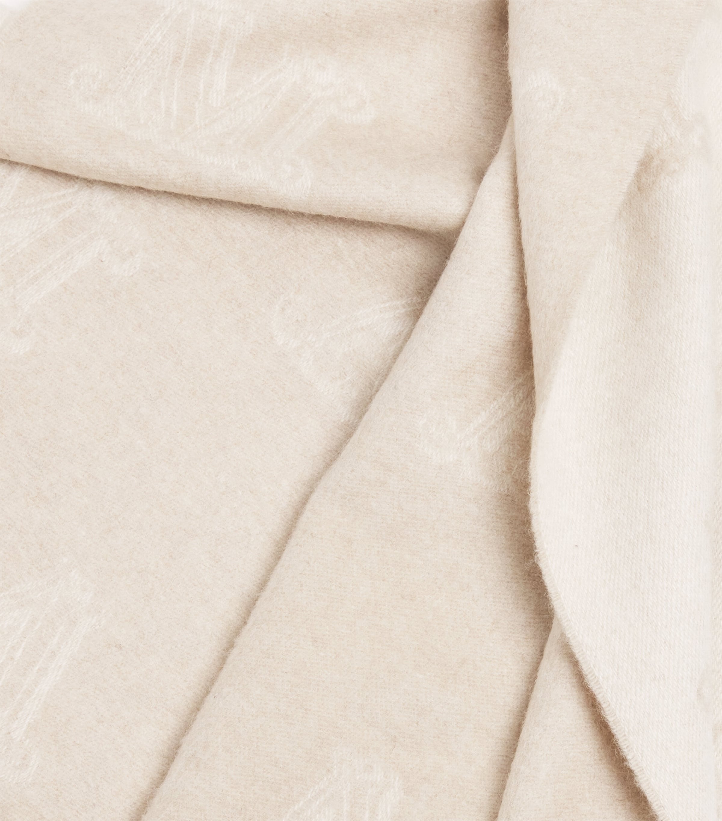 Cashmere Monogram Scarf BEIGE Image 4