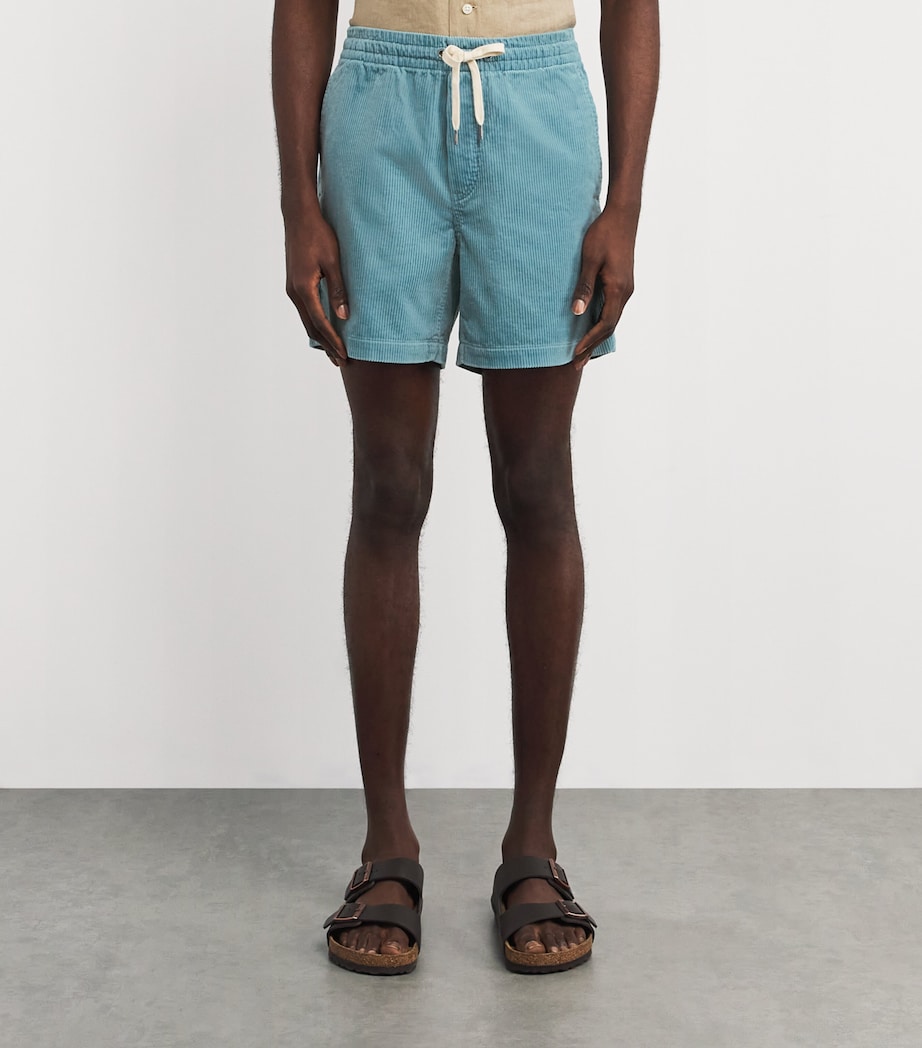 Cotton Corduroy Polo Prepster Shorts BLUE Image 3