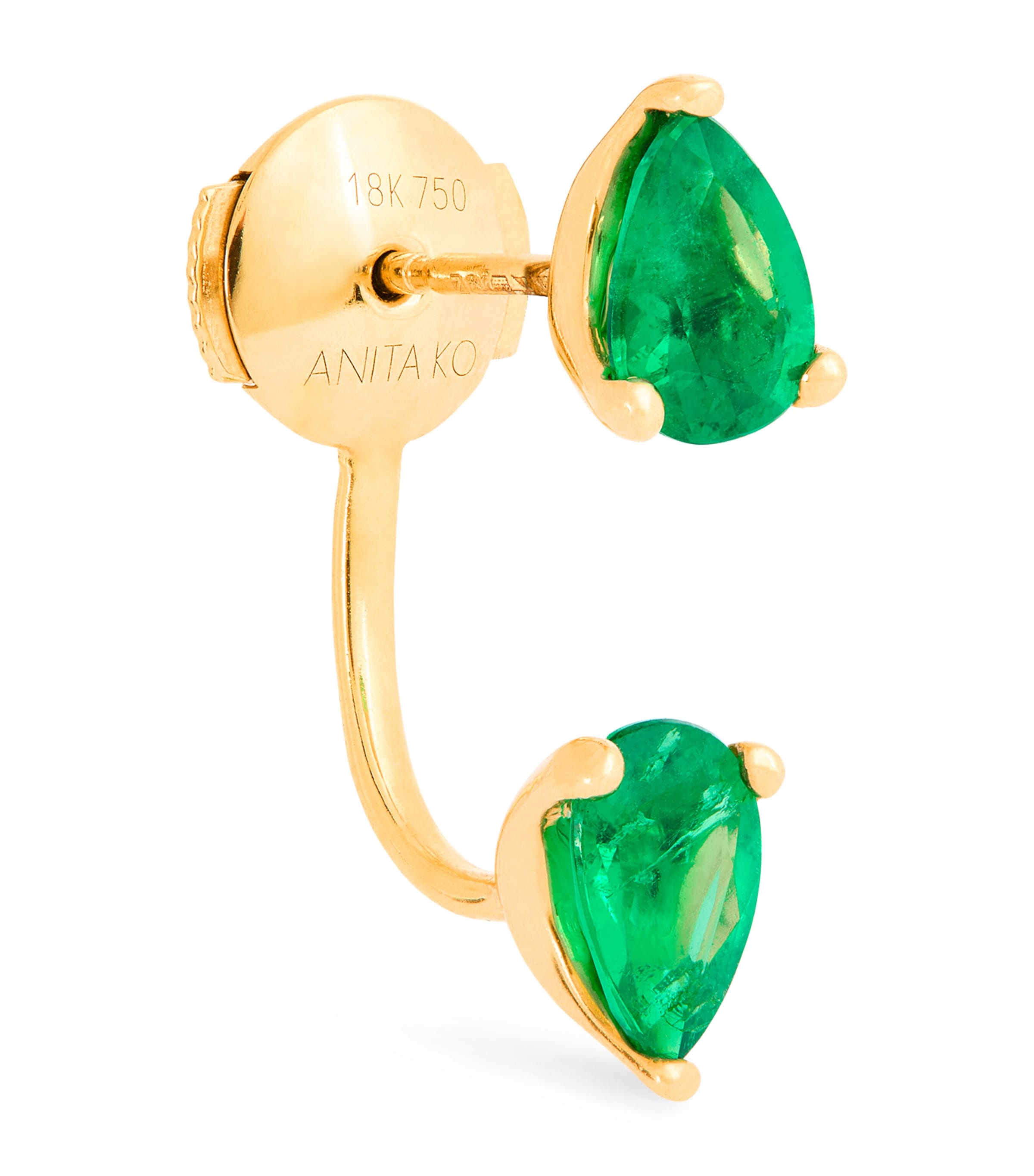 Anita Ko Yellow Gold And Emerald Orbit Single Earring In Gold