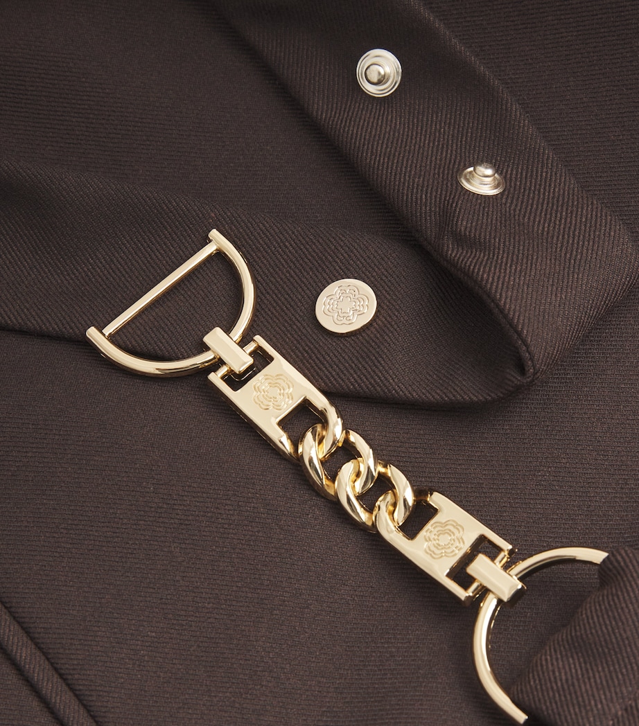 Chain-Detail Blazer BROWN Image 5