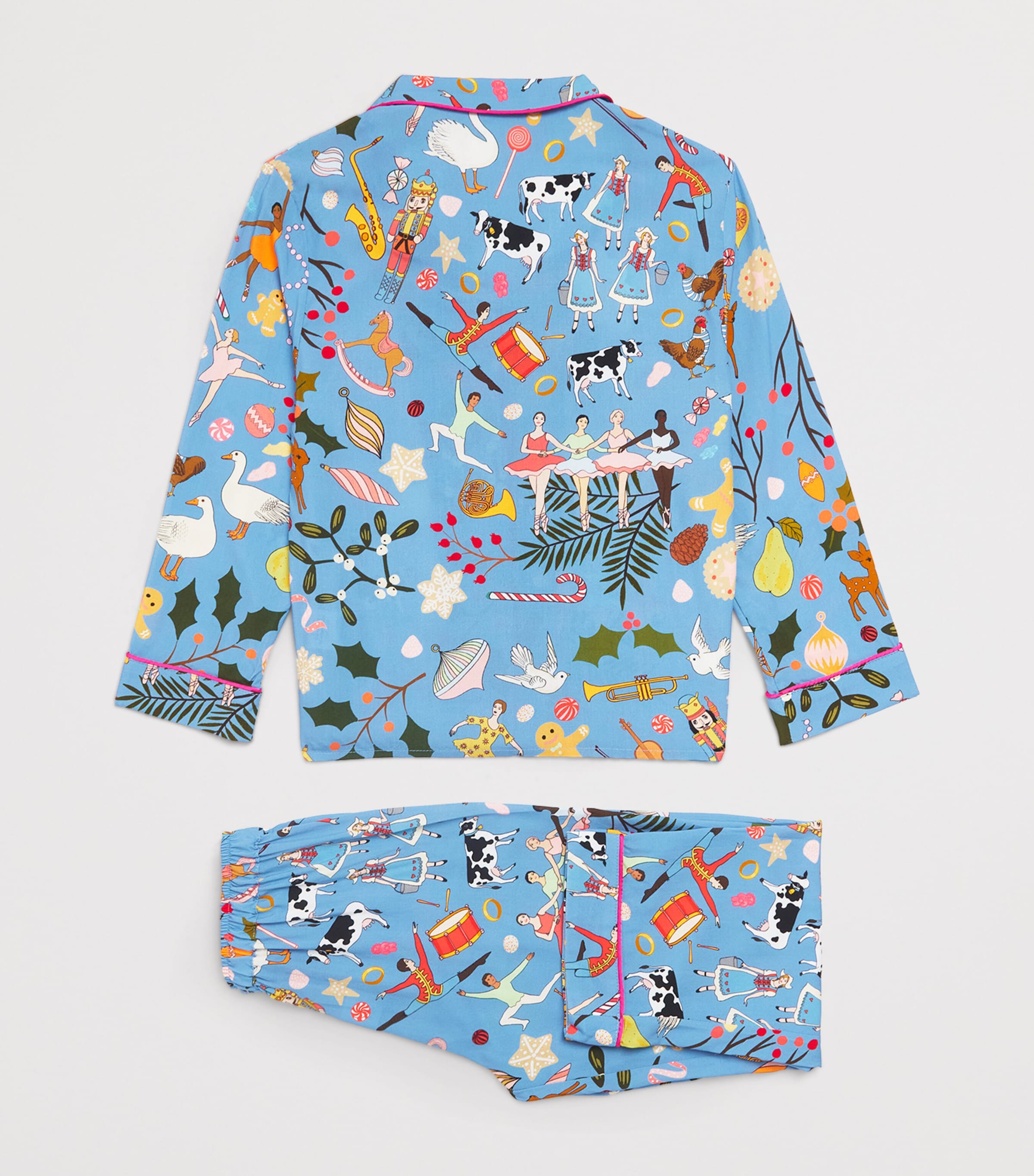 KAREN MABON KIDS 12 Days Print Pyjama Set (2-13 Years) Blue Image 2