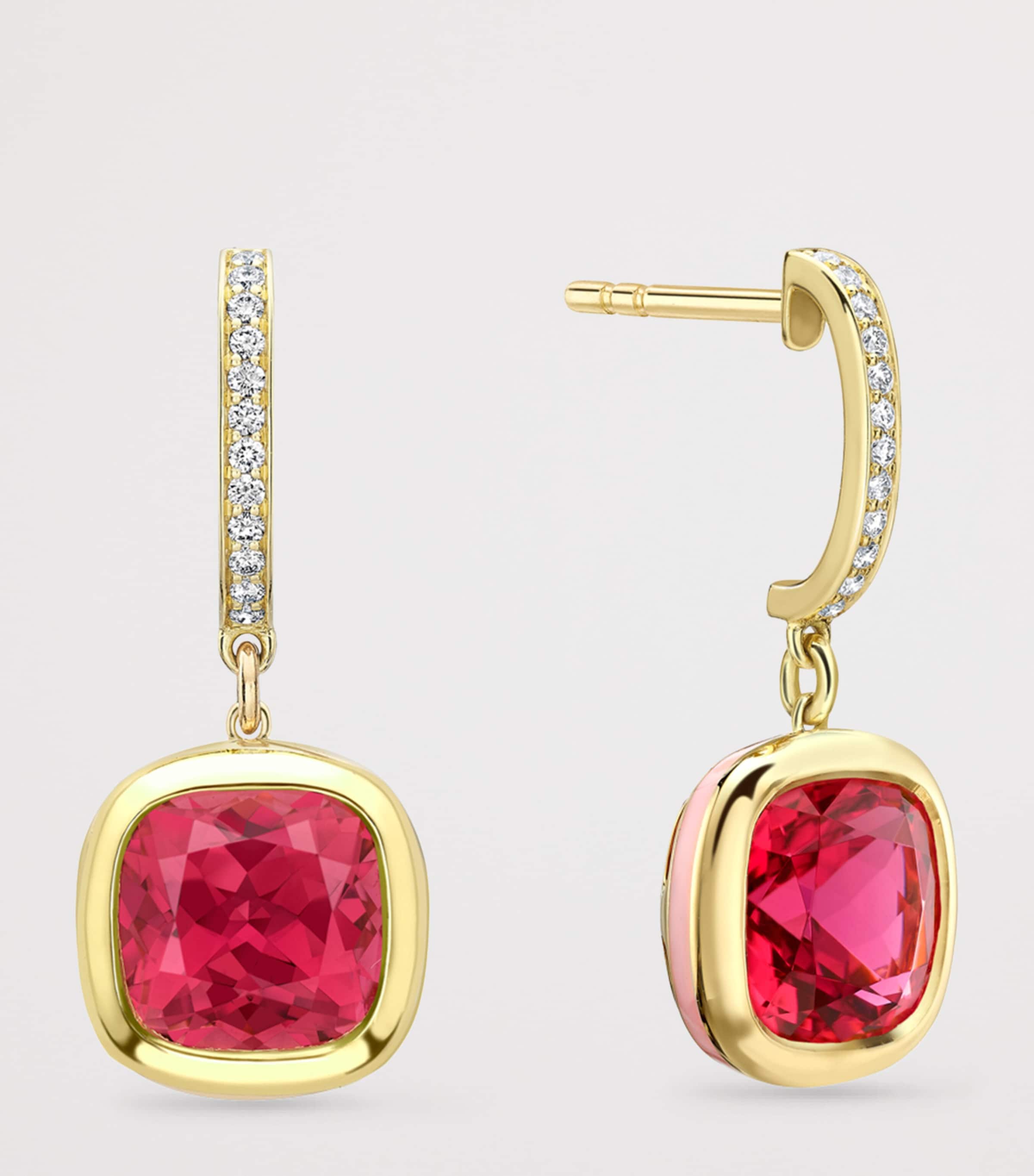 Boodles Yellow Gold, Diamond and Tourmaline Dolce Vita Earrings Yellow Gold Image 3