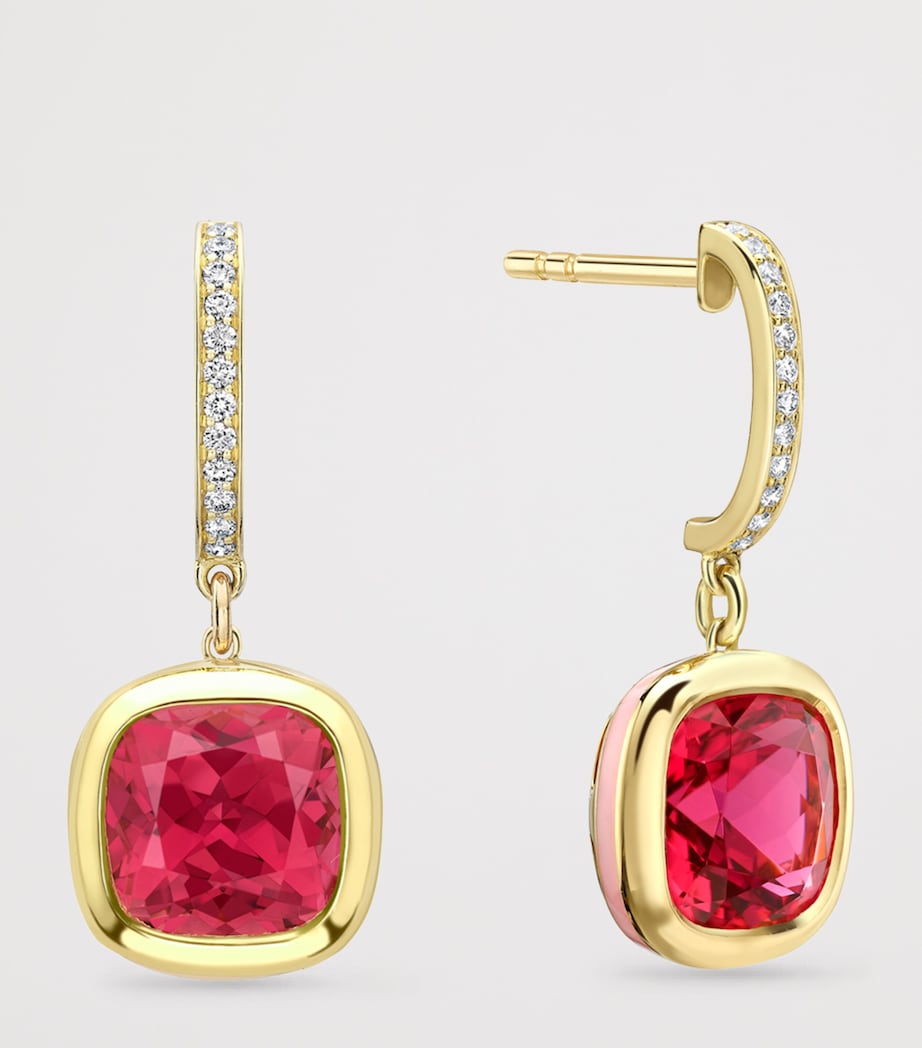 Boodles Yellow Gold, Diamond and Tourmaline Dolce Vita Earrings Yellow Gold Image 3
