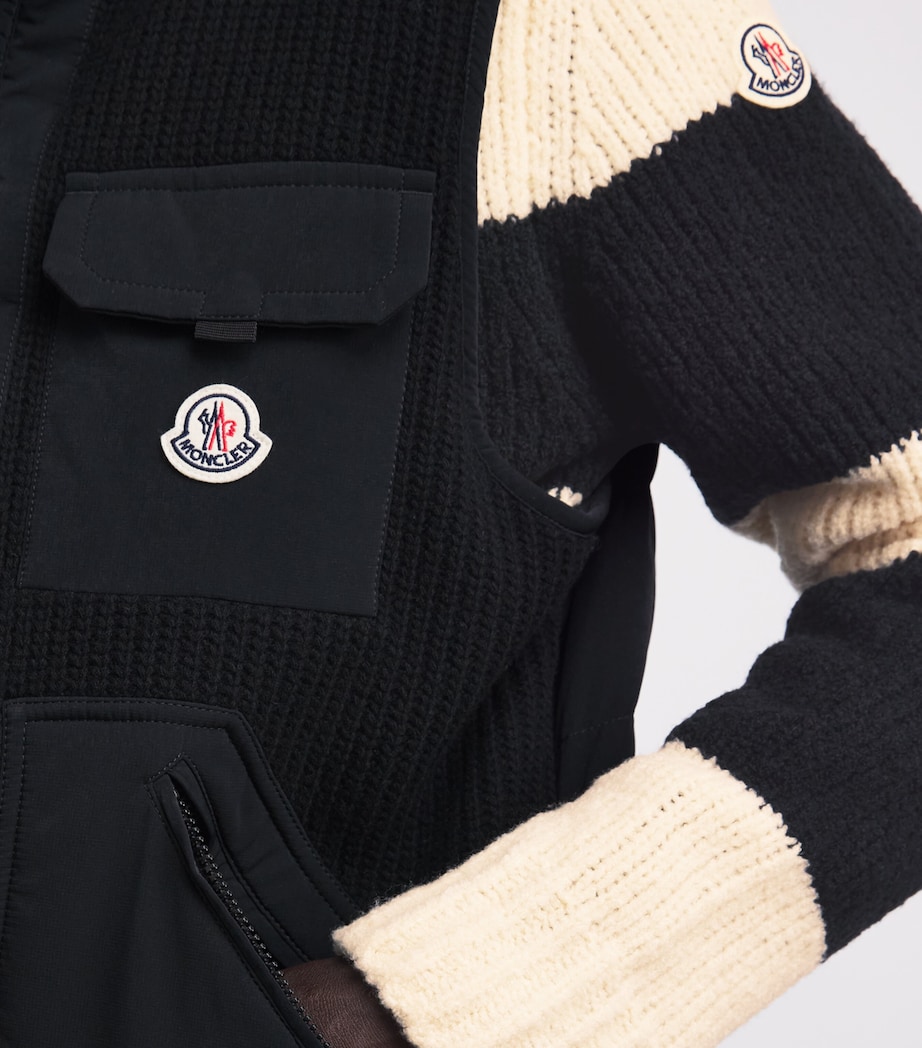 Moncler Mens Wool-Blend Stripe Sweater Image 3