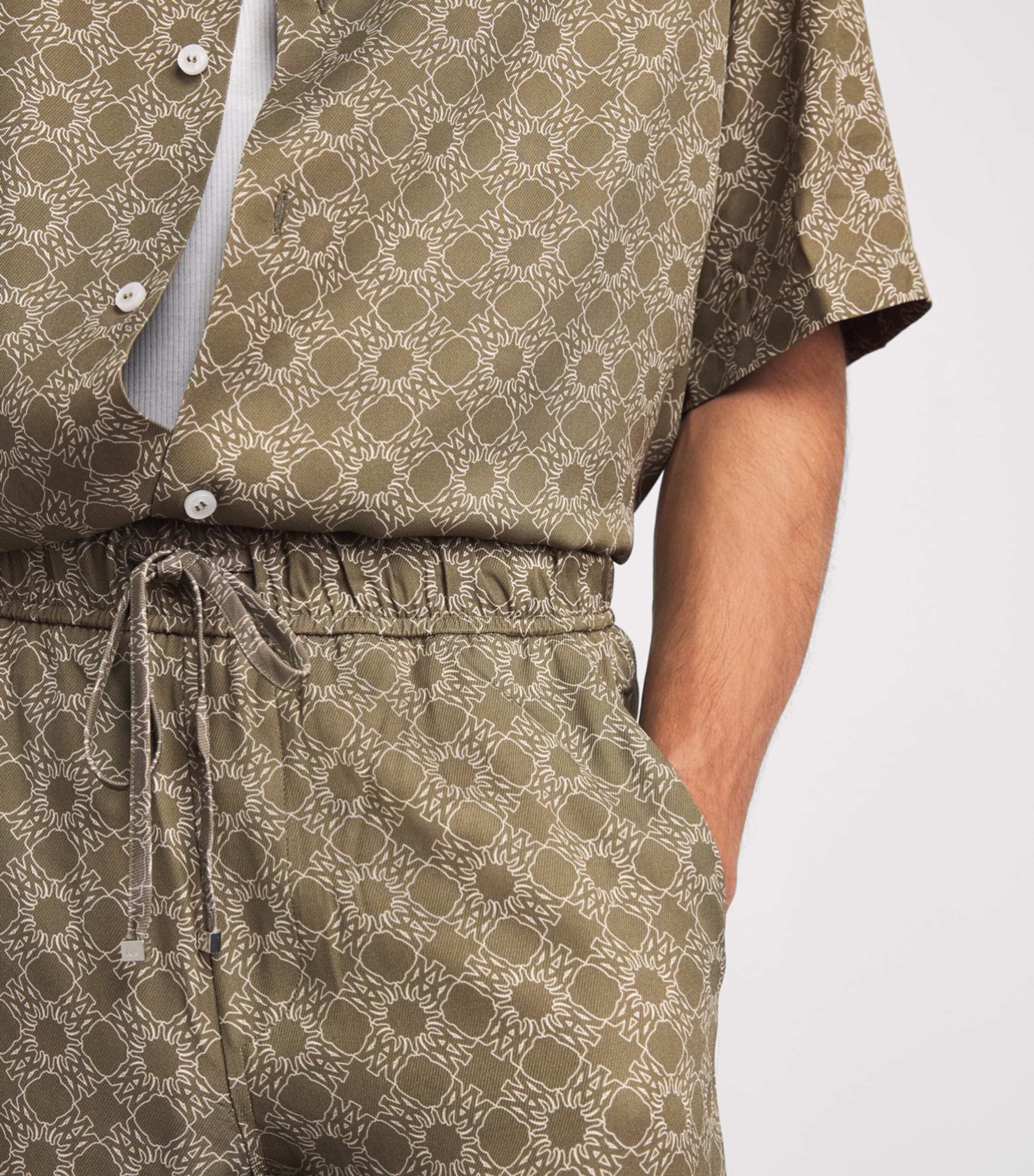 AMIRI Mens MA Quad Short-Sleeve Shirt Thyme Image 3