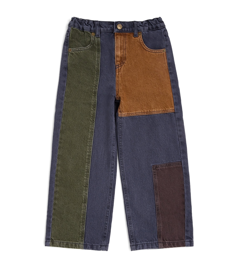 Organic Cotton Patchwork Jeans (2-13 Years) 991MULTICOLOR Image 1