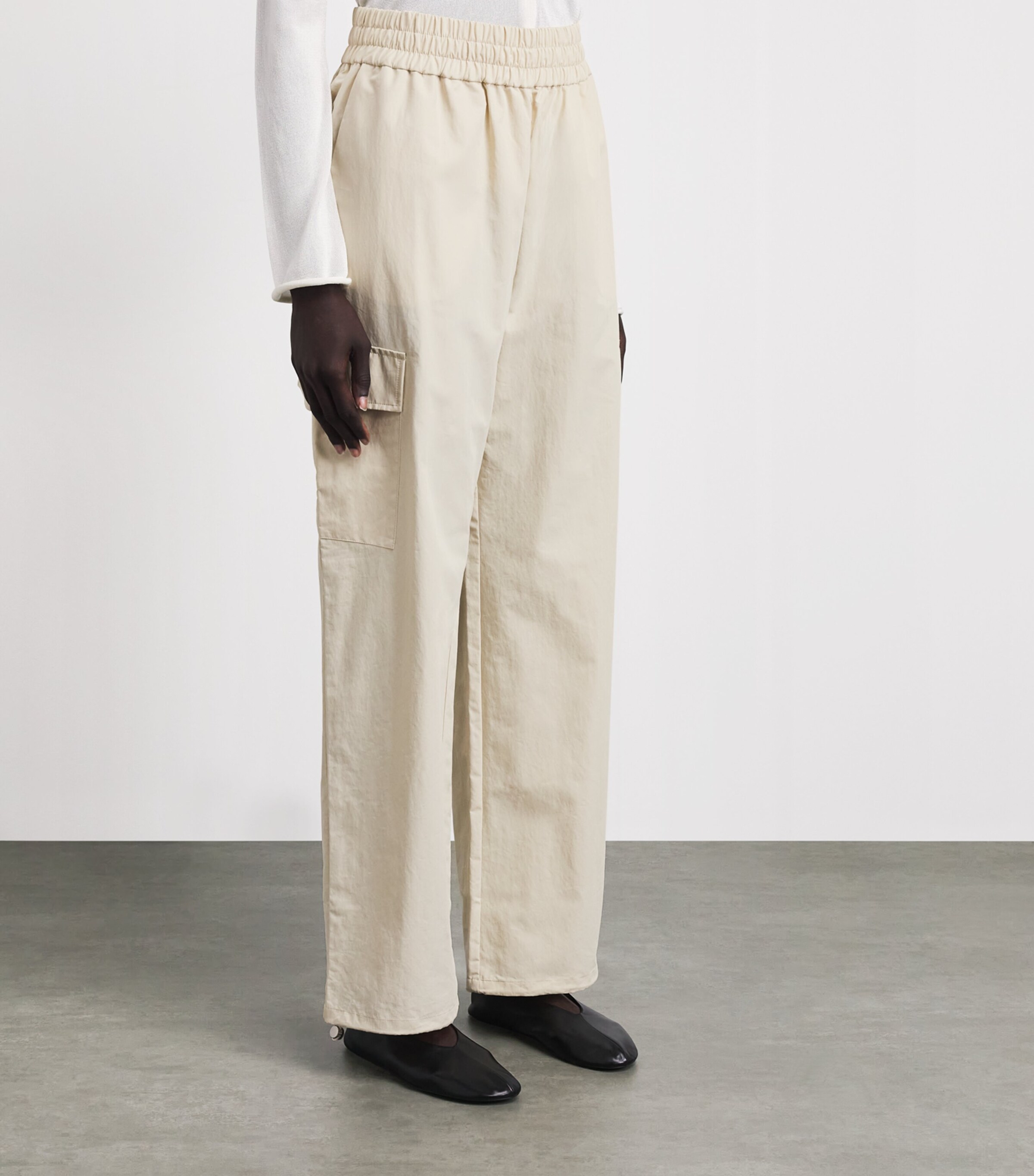 Stylein Womens Shea Cargo Trousers Cream Image 4