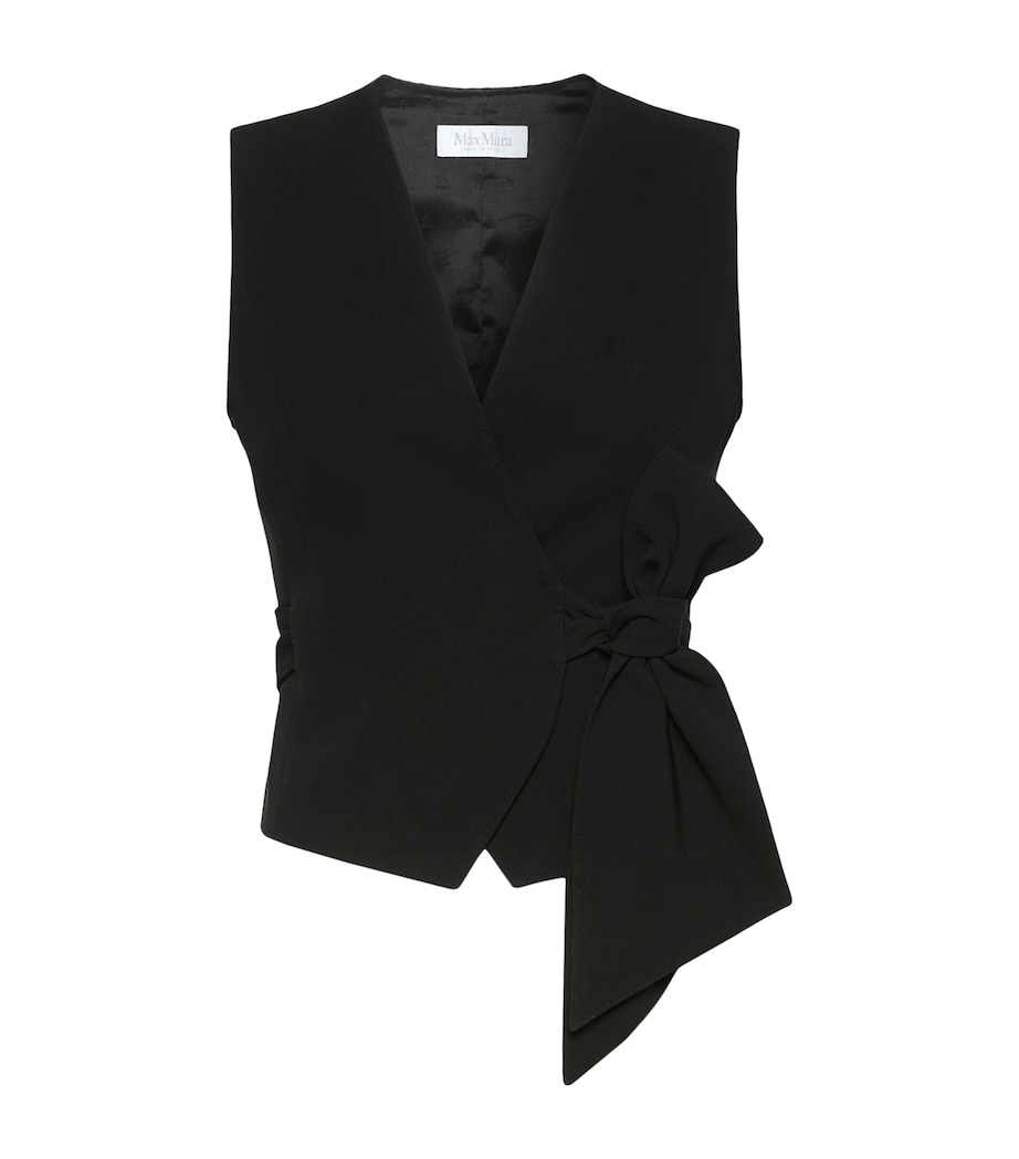 Max Mara Womens Belted Waistcoat Black Image 1