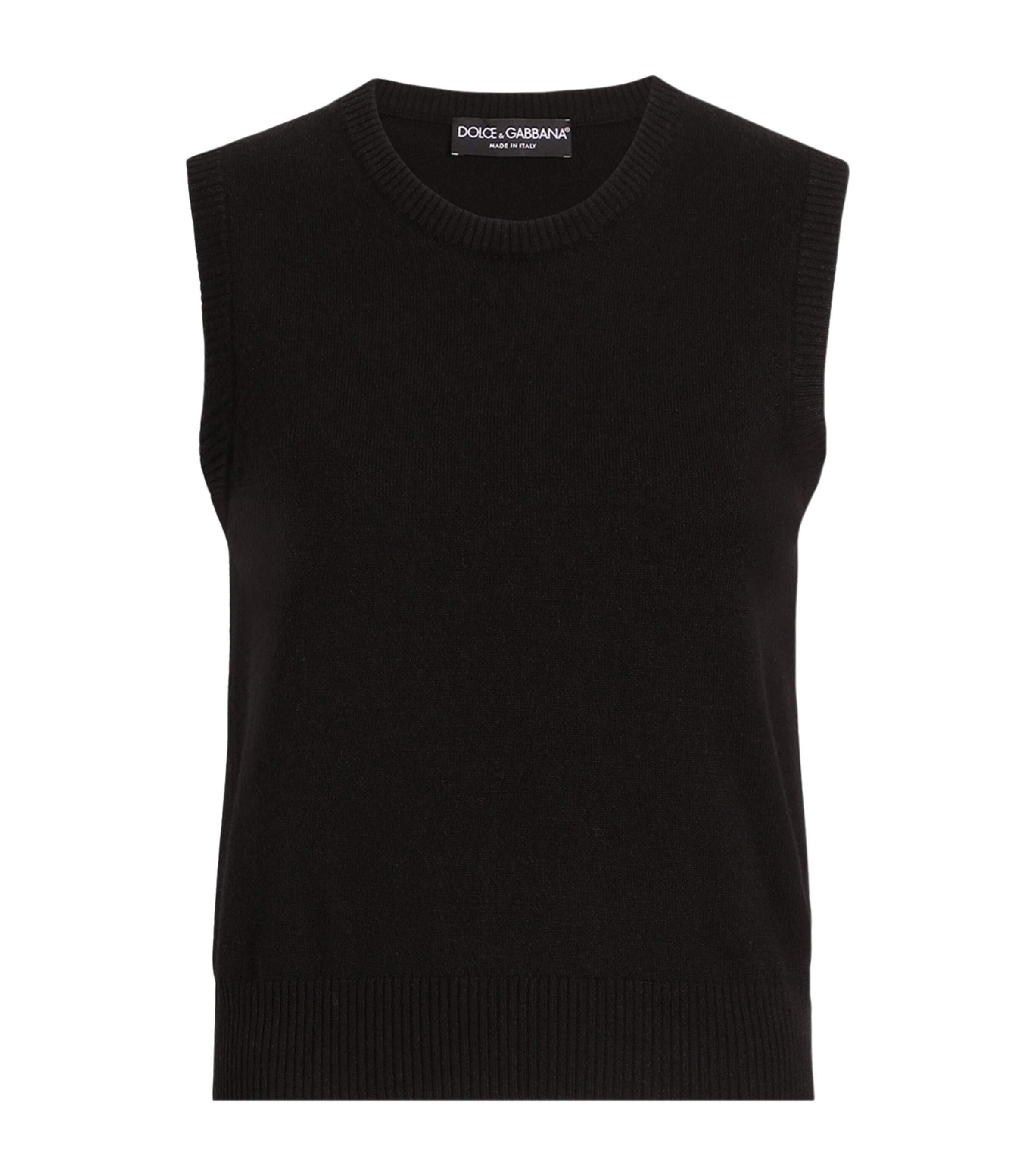 Cashmere Sweater Vest N0000-BLACK Image 1
