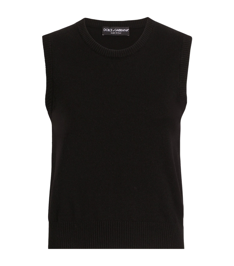 Cashmere Sweater Vest N0000-BLACK Image 1