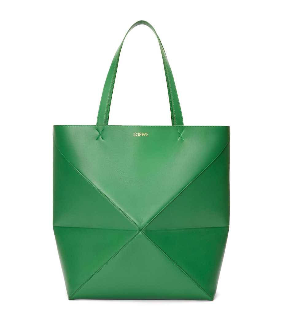 LOEWE Extra Large Leather Puzzle Fold Tote Bag Tropical Green Image 1