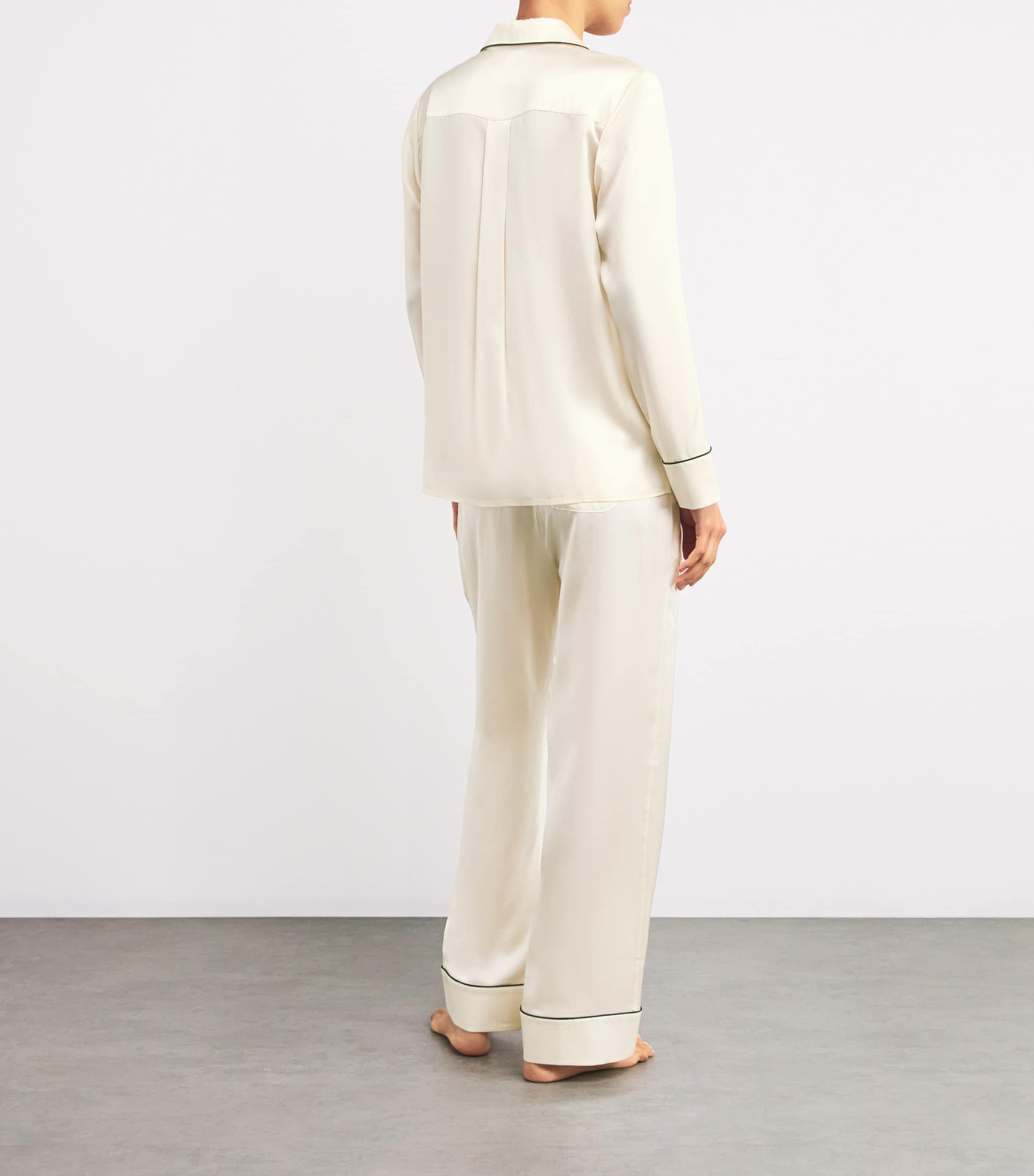Silk Satin Pyjama Set IVORY Image 3