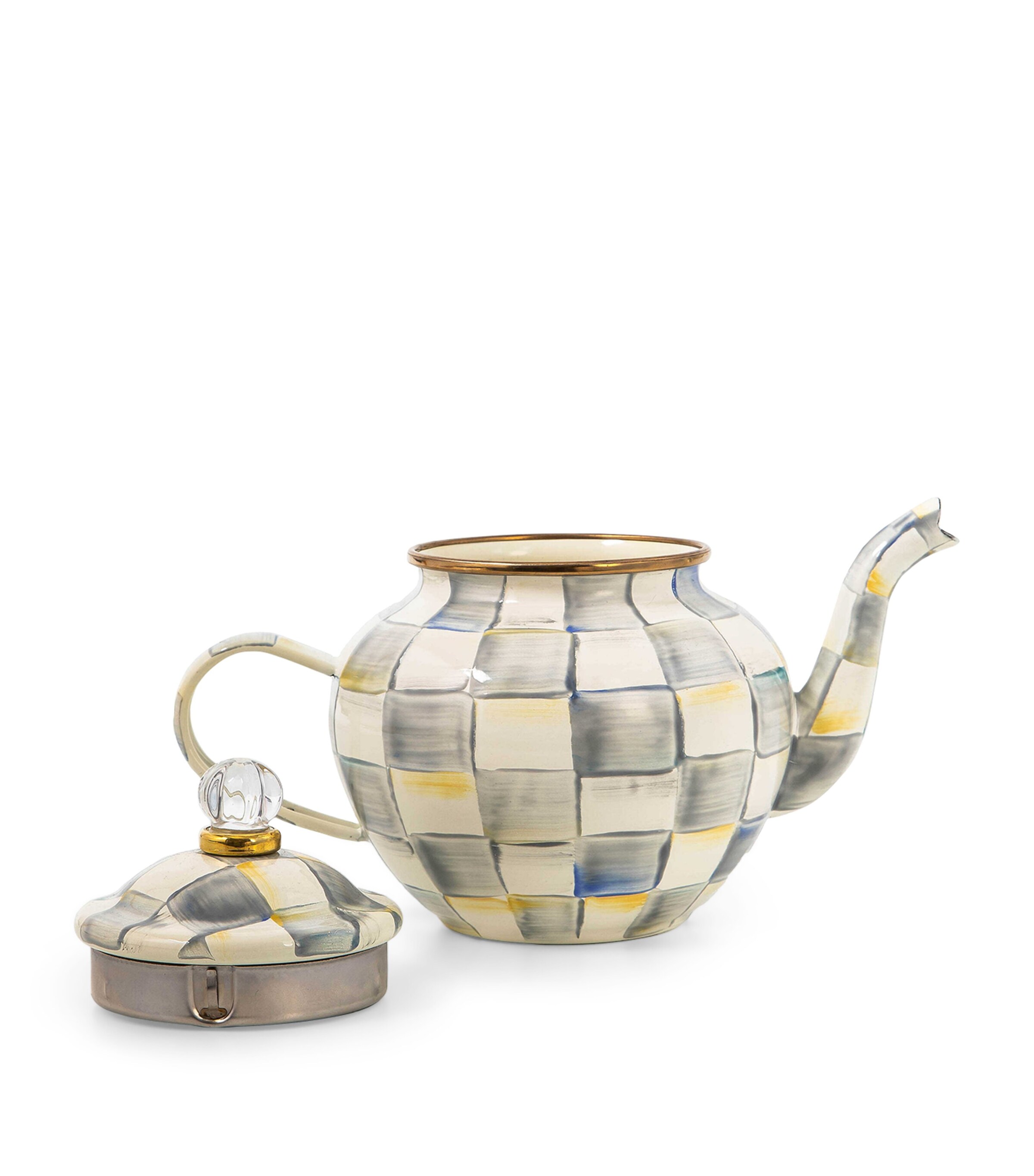 MacKenzie-Childs Sterling Check Teapot (950ml) | Dining | Tableware | Teapots | Designers | Mackenzie Childs MacKenzie-Childs Sterling Check Teapot (950ml) | Dining | Tableware | Teapots | Designers | Mackenzie Childs