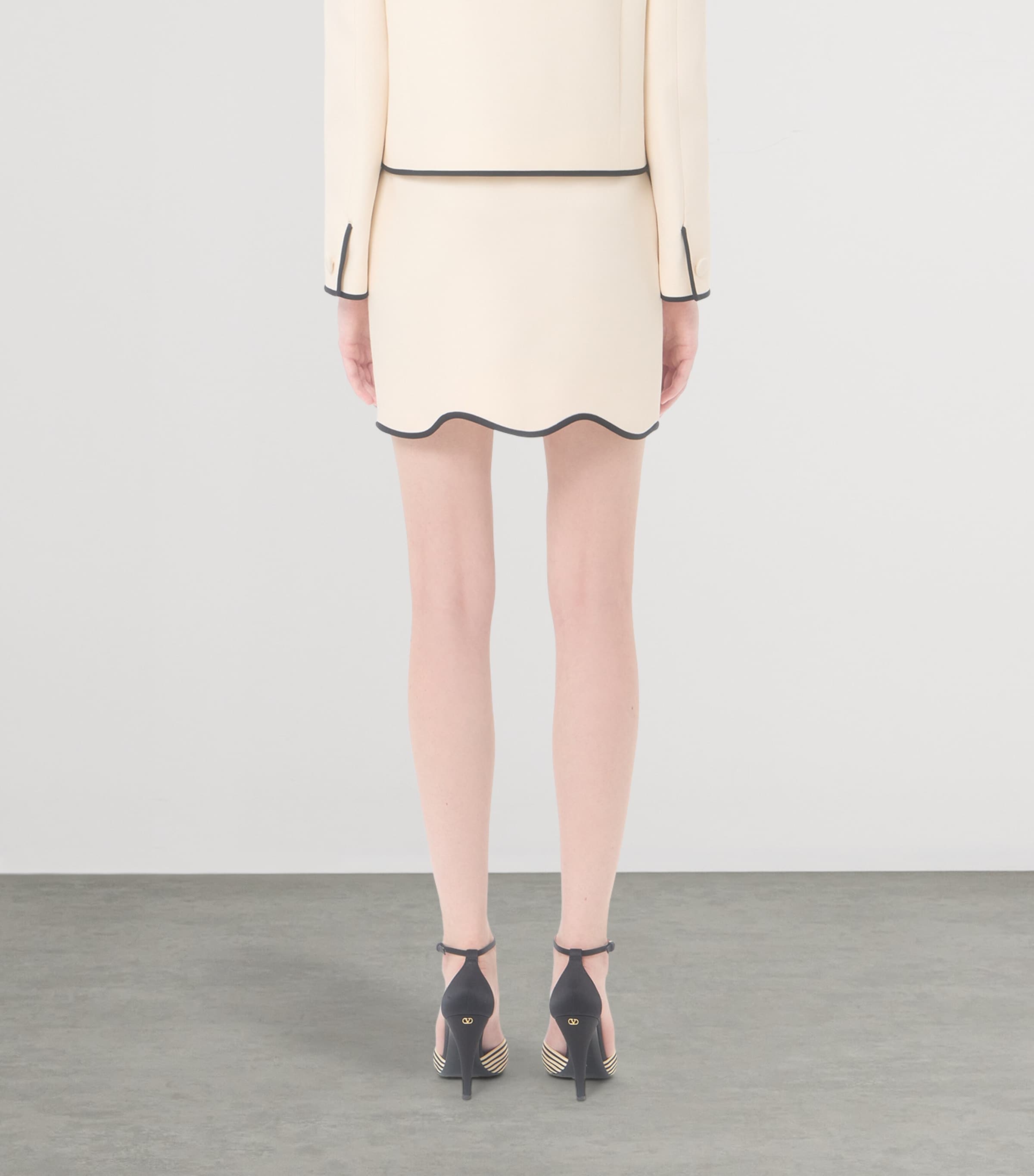 Valentino Womens Wool-Silk Crepe Mini Skirt Image 5