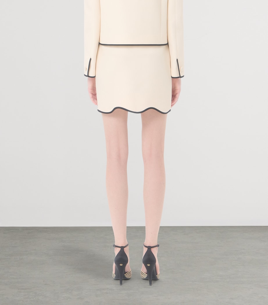 Valentino Womens Wool-Silk Crepe Mini Skirt Image 5