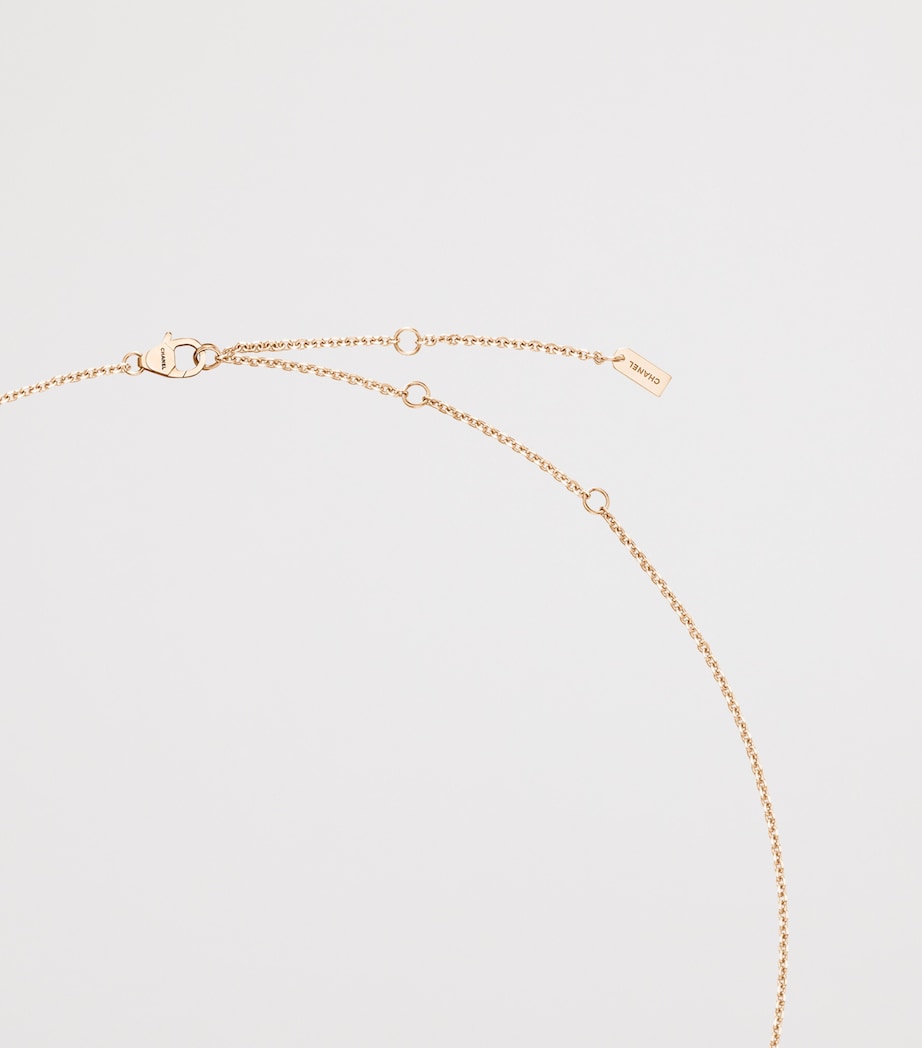 CHANEL Beige Gold and Diamond Extrait de N°5 Necklace Beige Gold Image 5