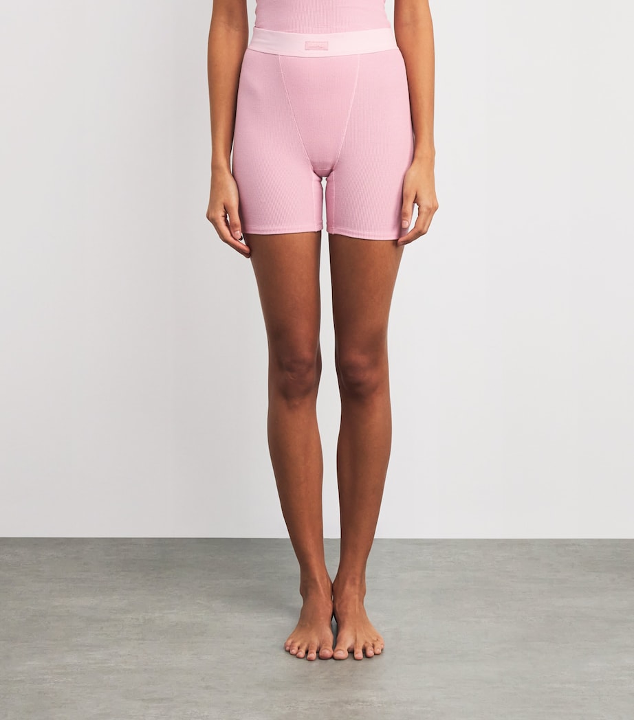 Stretch-Cotton Ribbed Boxer Shorts (Pack of 3) HALITE MULTI Image 3