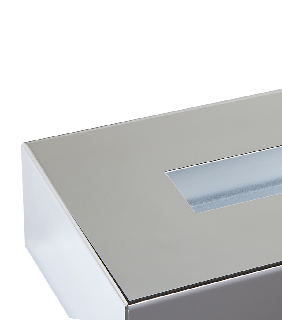 Rectangular Chrome Tissue Box SILVER Image 3