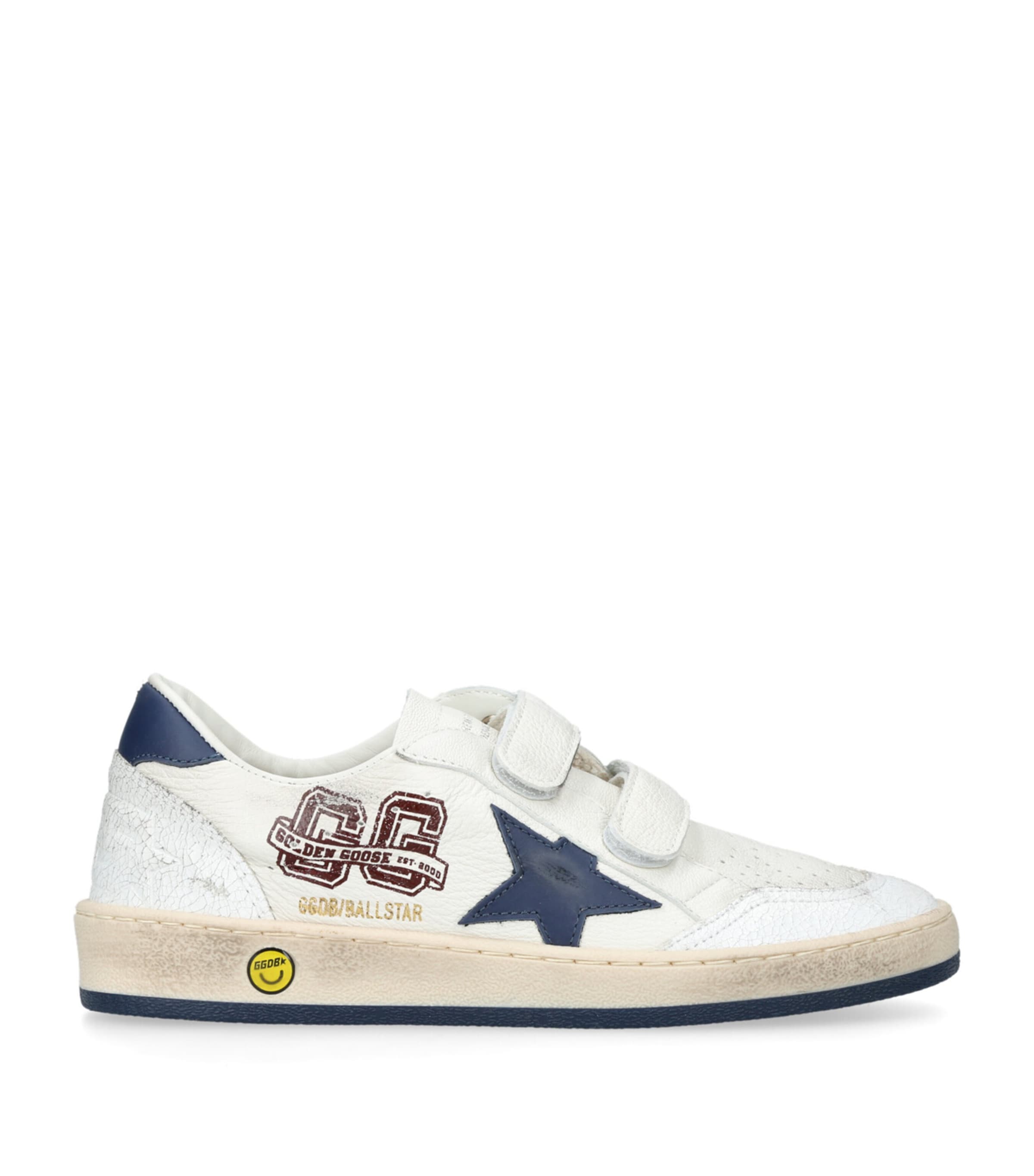 Golden Goose Ball Star Strap Sneakers In White