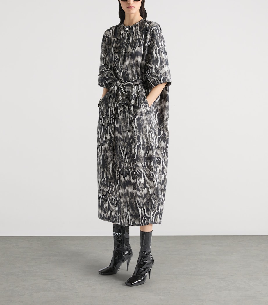 Cotton-Blend Printed Midi Dress GREY MIX Image 2